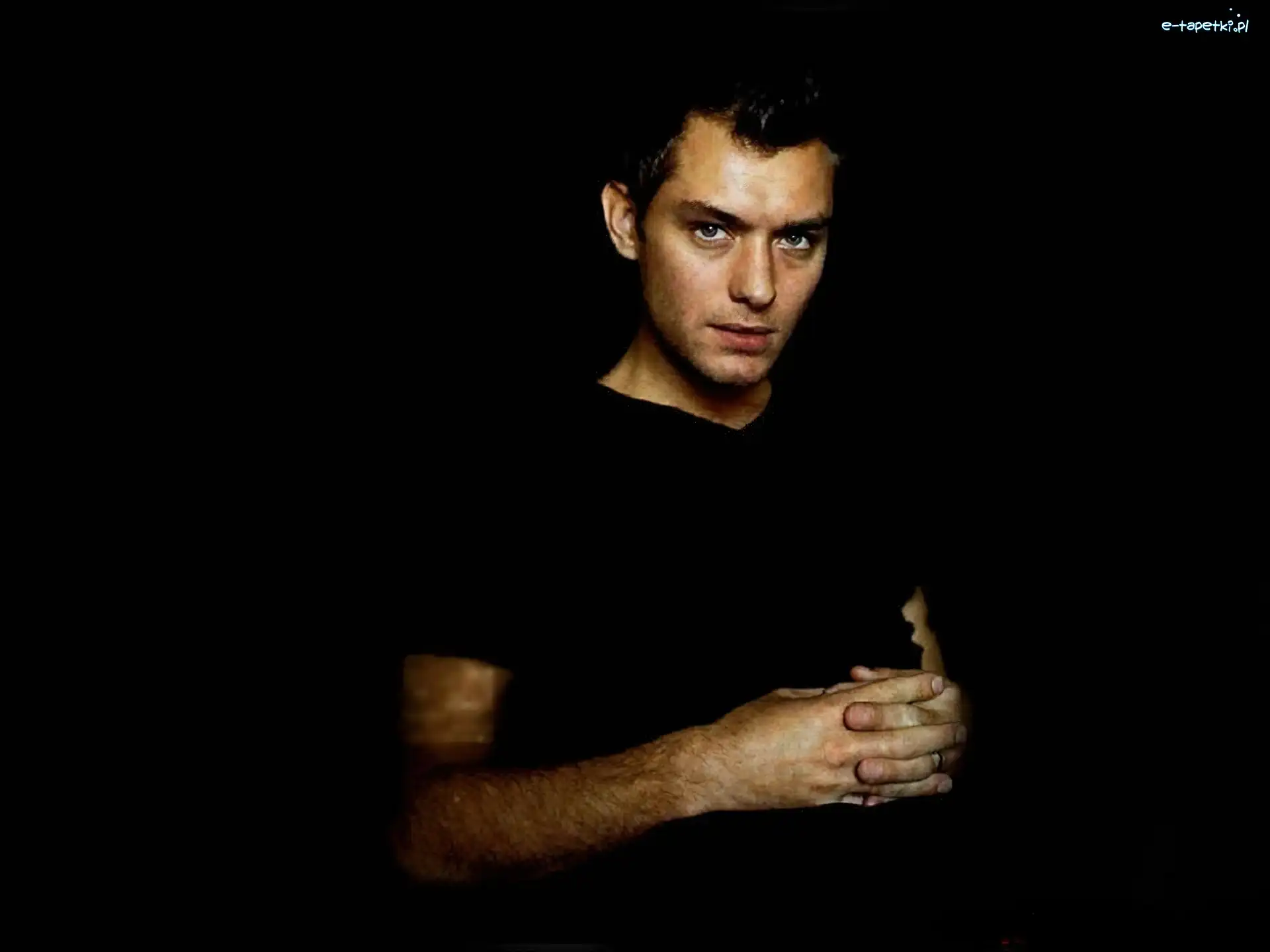 czarny t-shirt, Jude Law