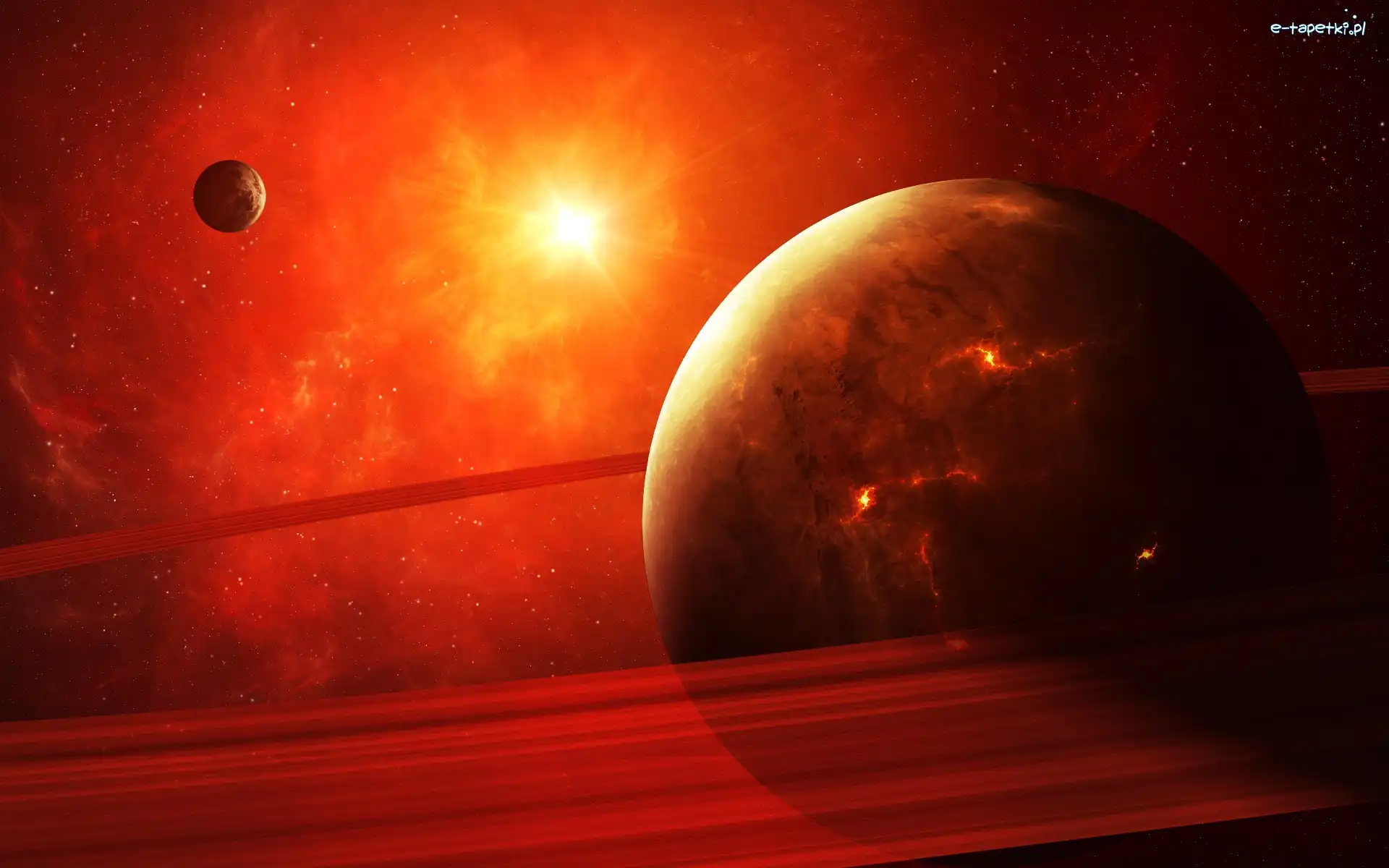 Planeta, Fantasy, Gwiazda, Kosmos