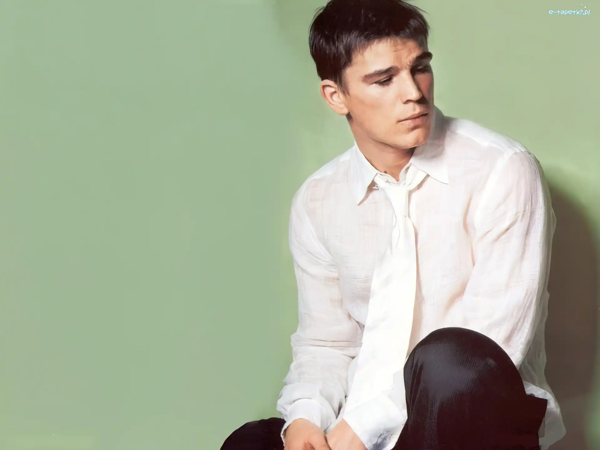 krawat, biała koszula, Josh Hartnett