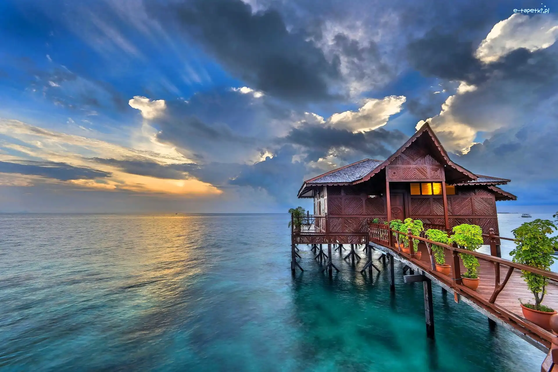 Domek, Molo, Ocean