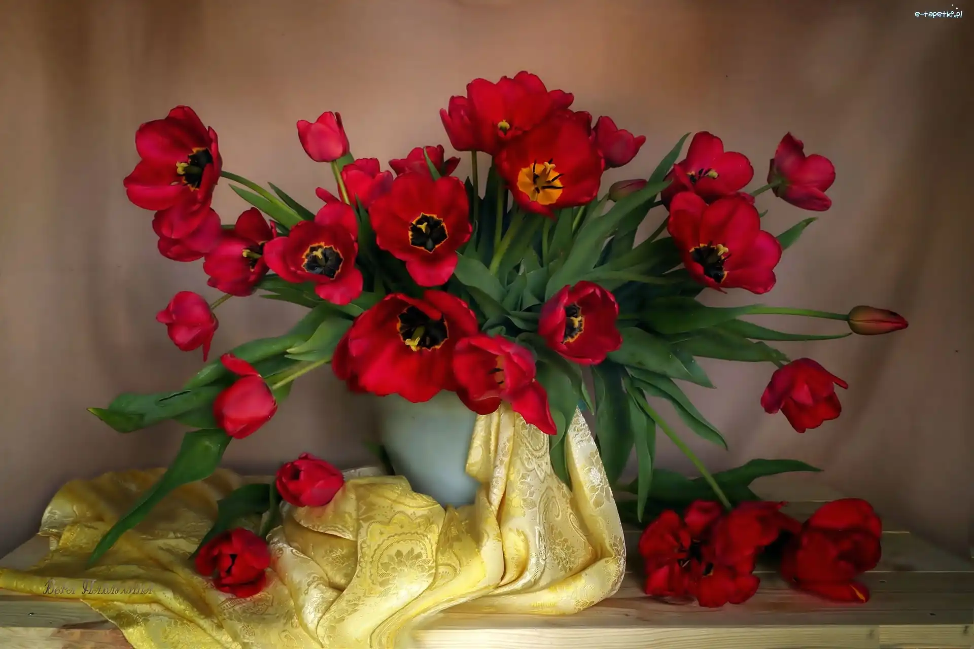 Tulipany, Kompozycja, Flakon, Bukiet