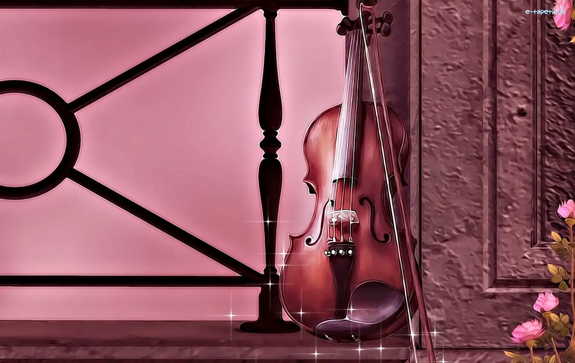 Instrument, Murek, Skrzypce, Reprodukcja, Kwiaty