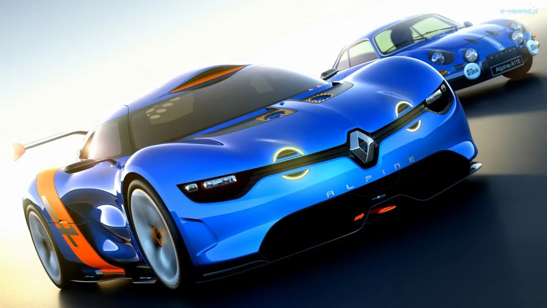 3D, Auta, Renault, Niebieskie, Dwa, A-110-50, Alpine