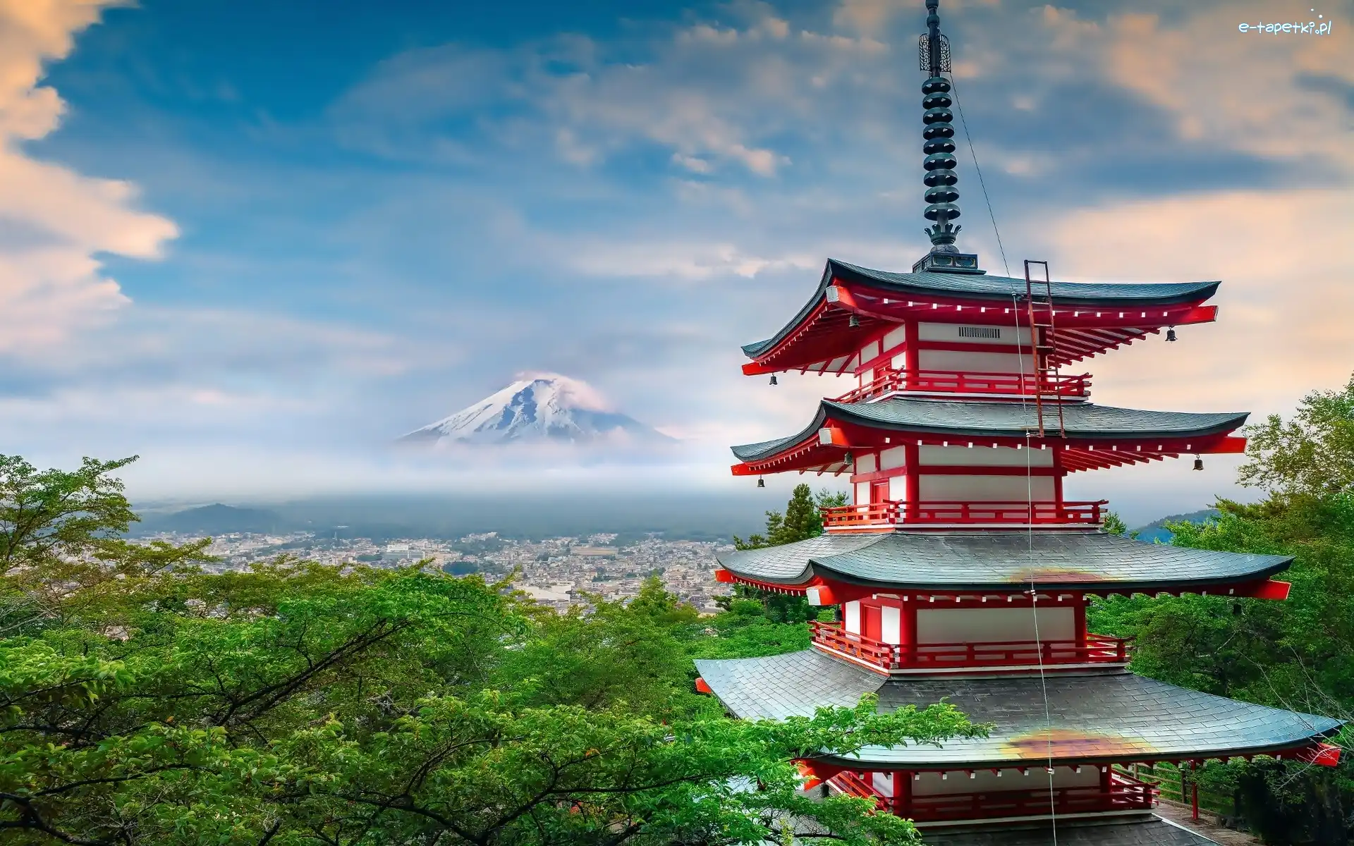 Góra, Japonia, Fuji, Pagoda