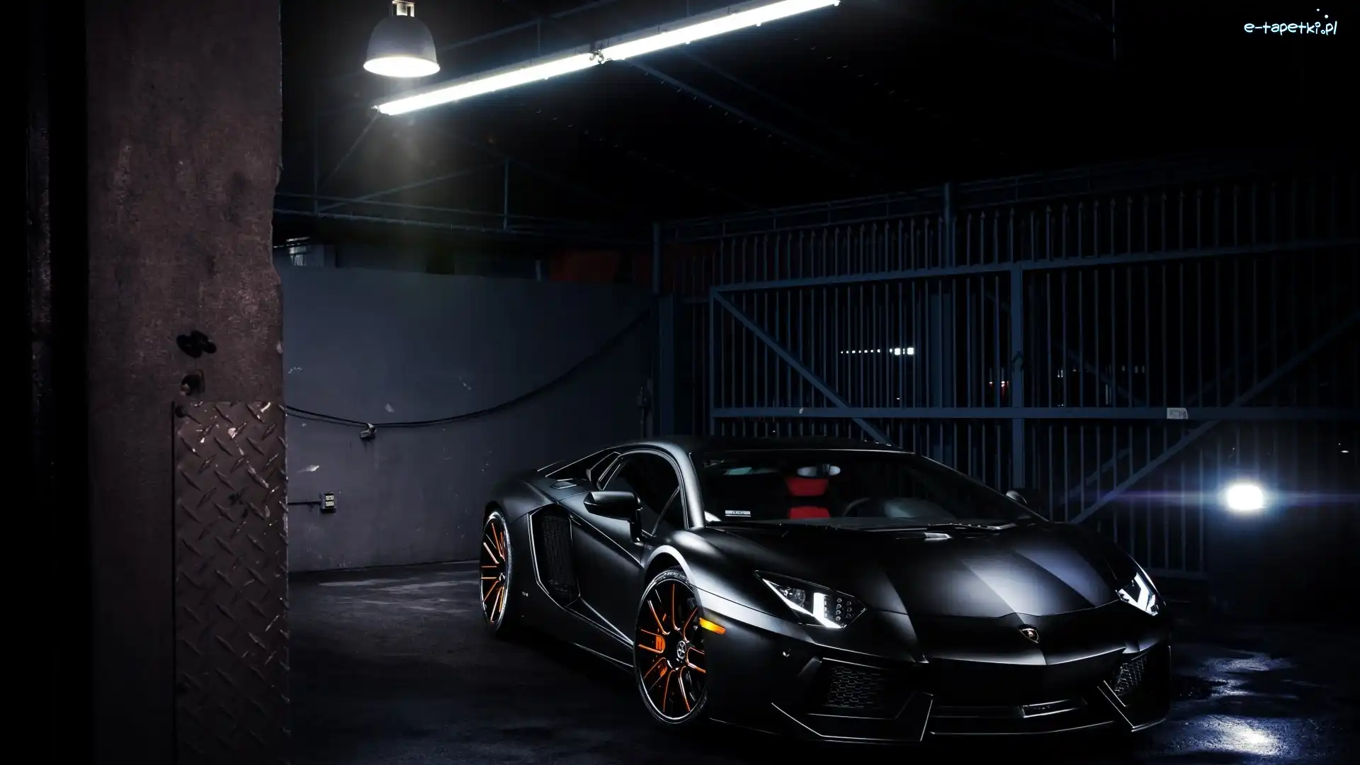 Auto, Aventador, Lamborghini, Czarny