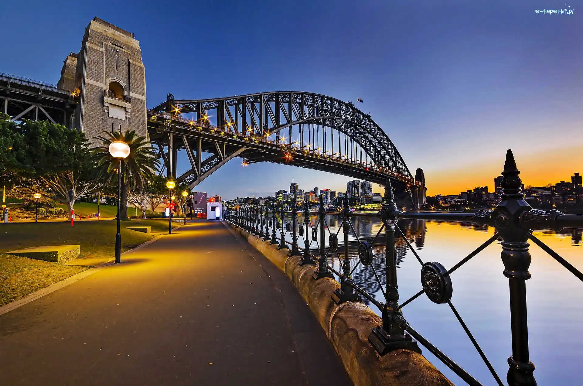 Miasta, Świt, Panorama, Sydney, Most, Rzeka