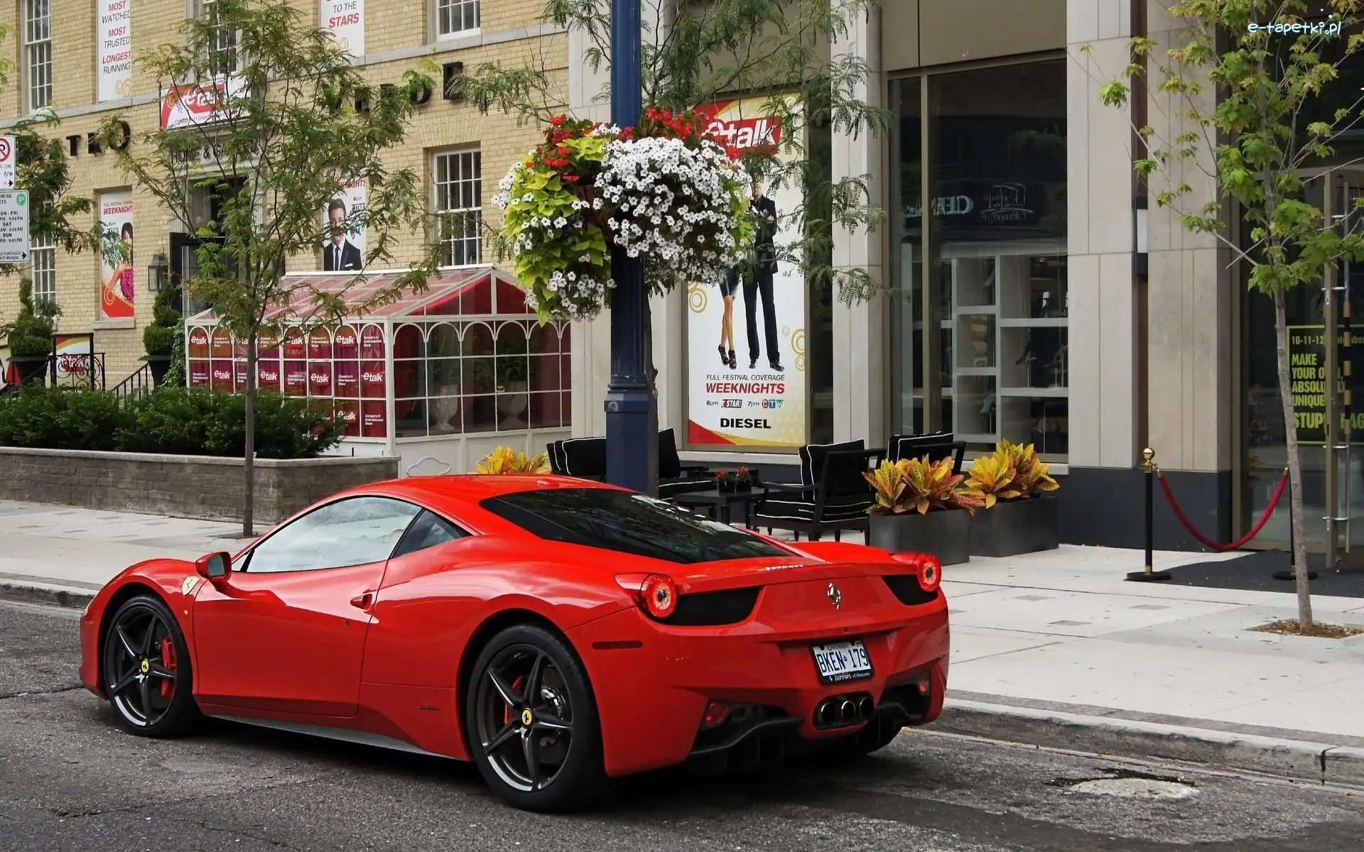 Samochód, 458 Italia, Ferrari, Czerwony