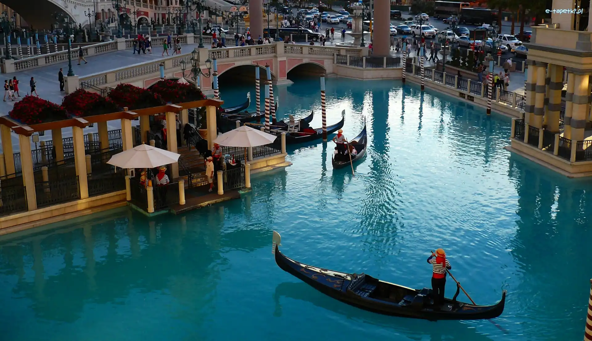 Nevada, Kanał, Wenecja, USA, Gondole, Las Vegas
