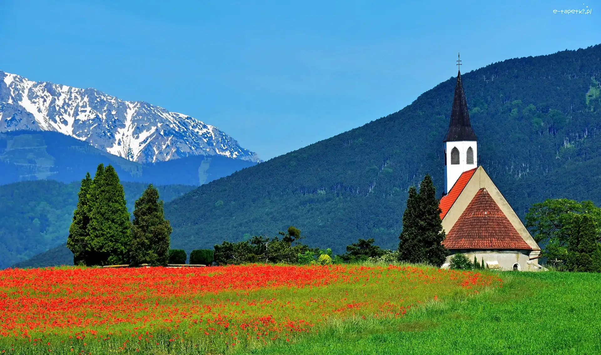 Austria, Góry, Alpy, Kościół