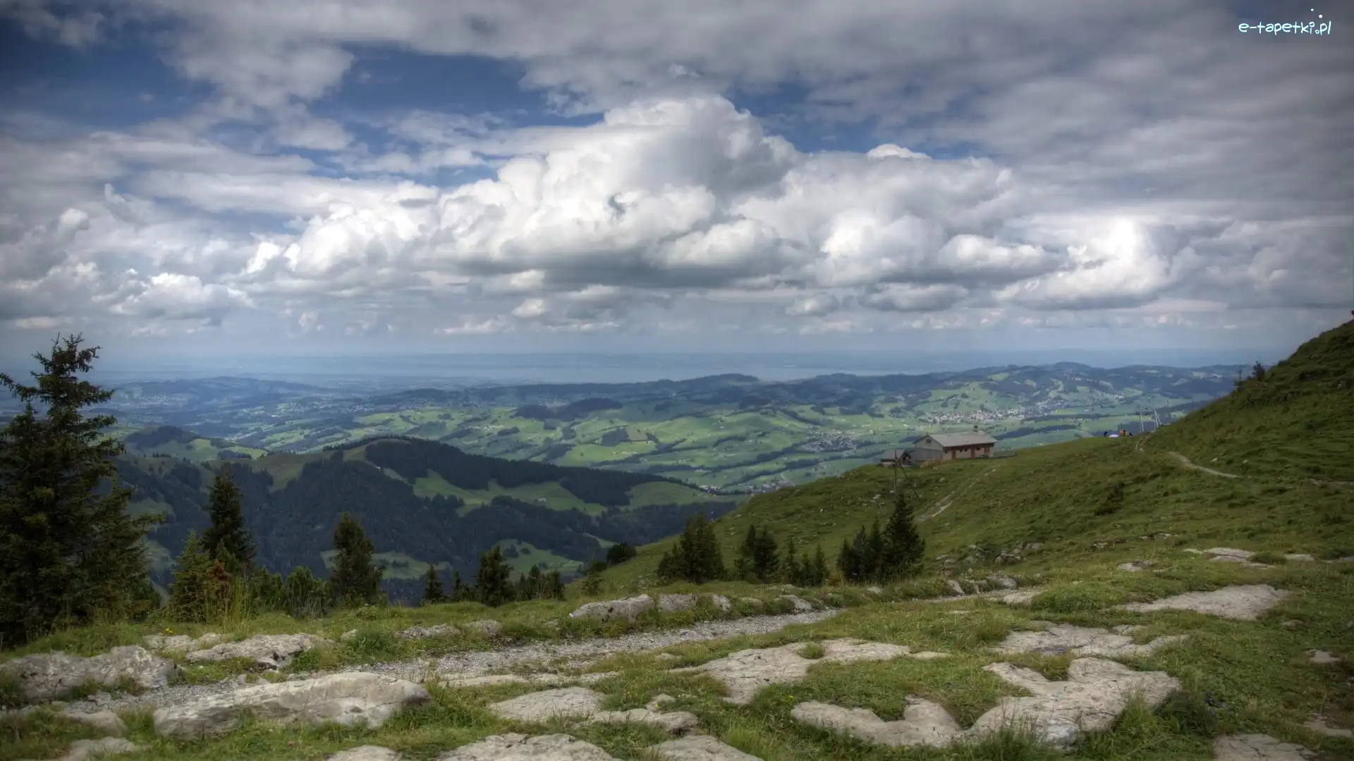 Drzewa, Chmury, Góry