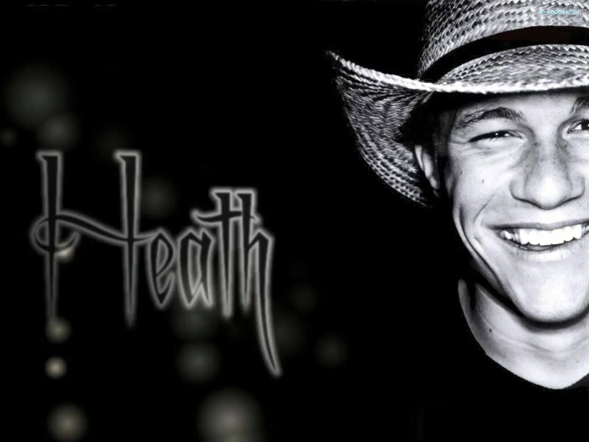 kapelusz, uśmiech, Heath Ledger