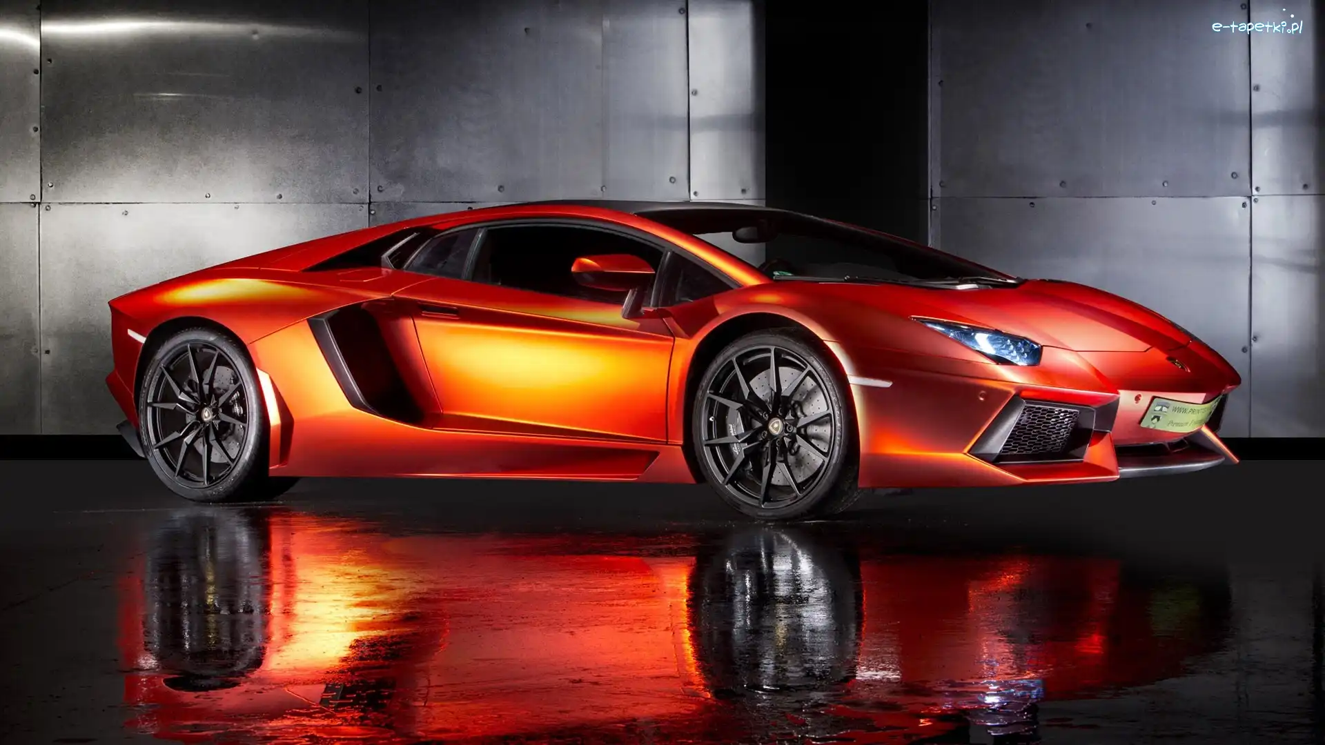 Aventador, Lamborghini, Pomarańczowy