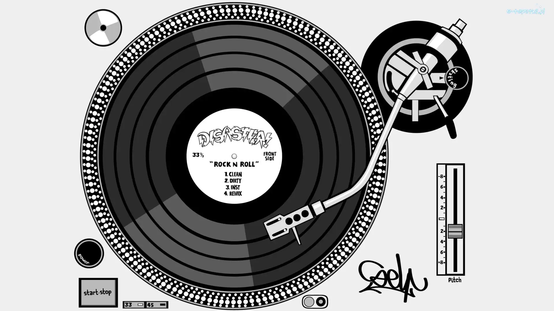 DJ, Czarno-Biały, Gramofon