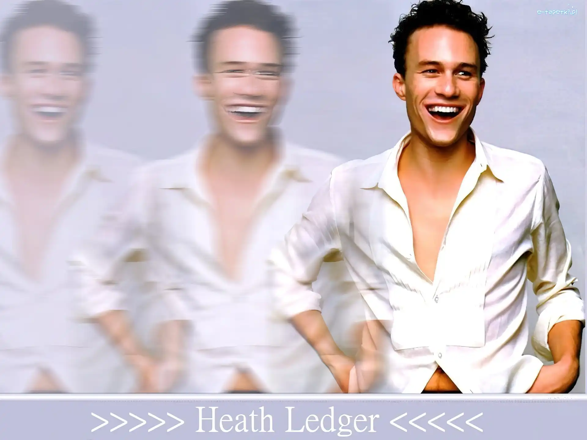 biała koszula, Heath Ledger