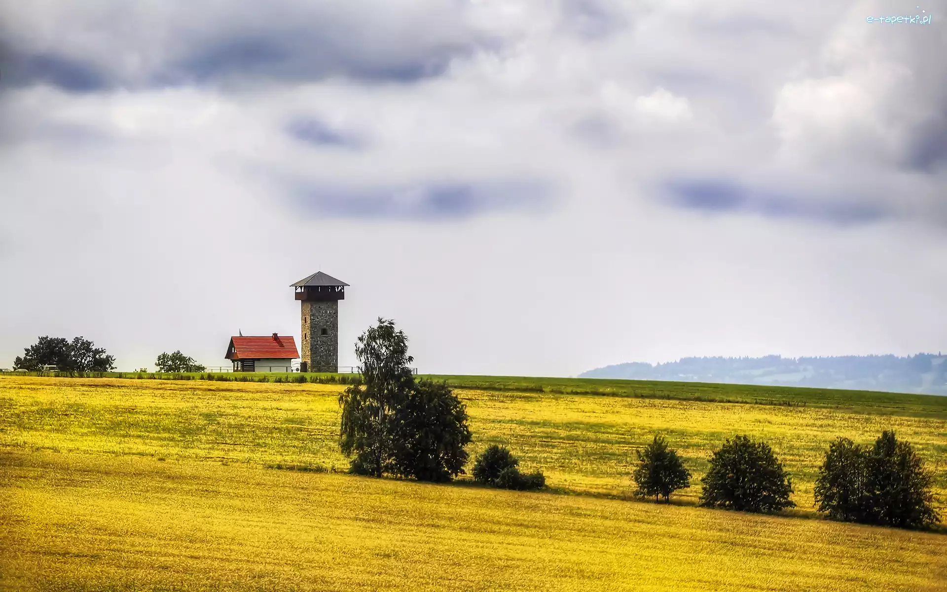 Karkonosze, Góry, Pola, Czechy, Strażnica, Wieża