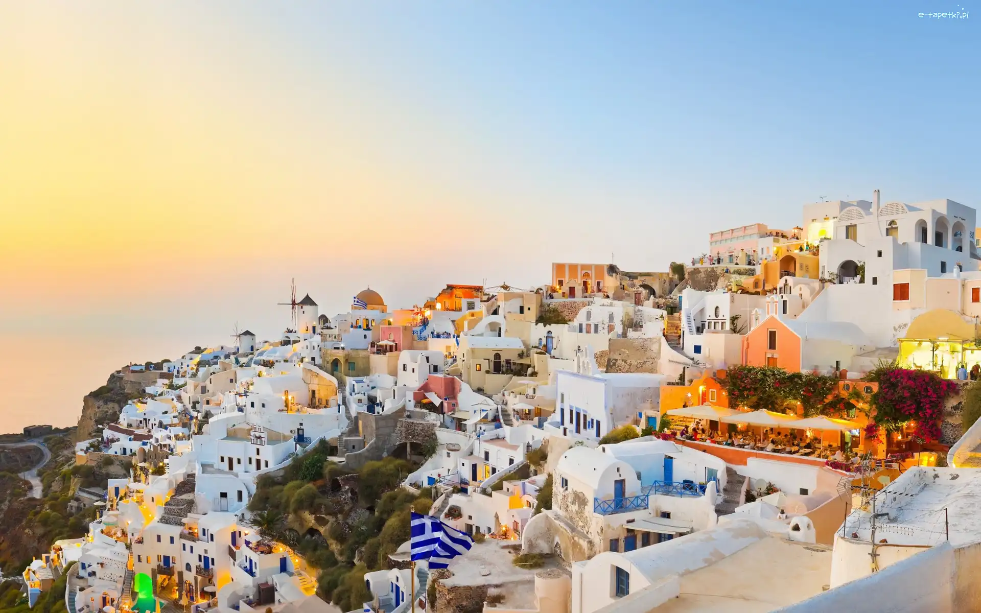 Wyspa, Grecja, Santorini, Miasteczko