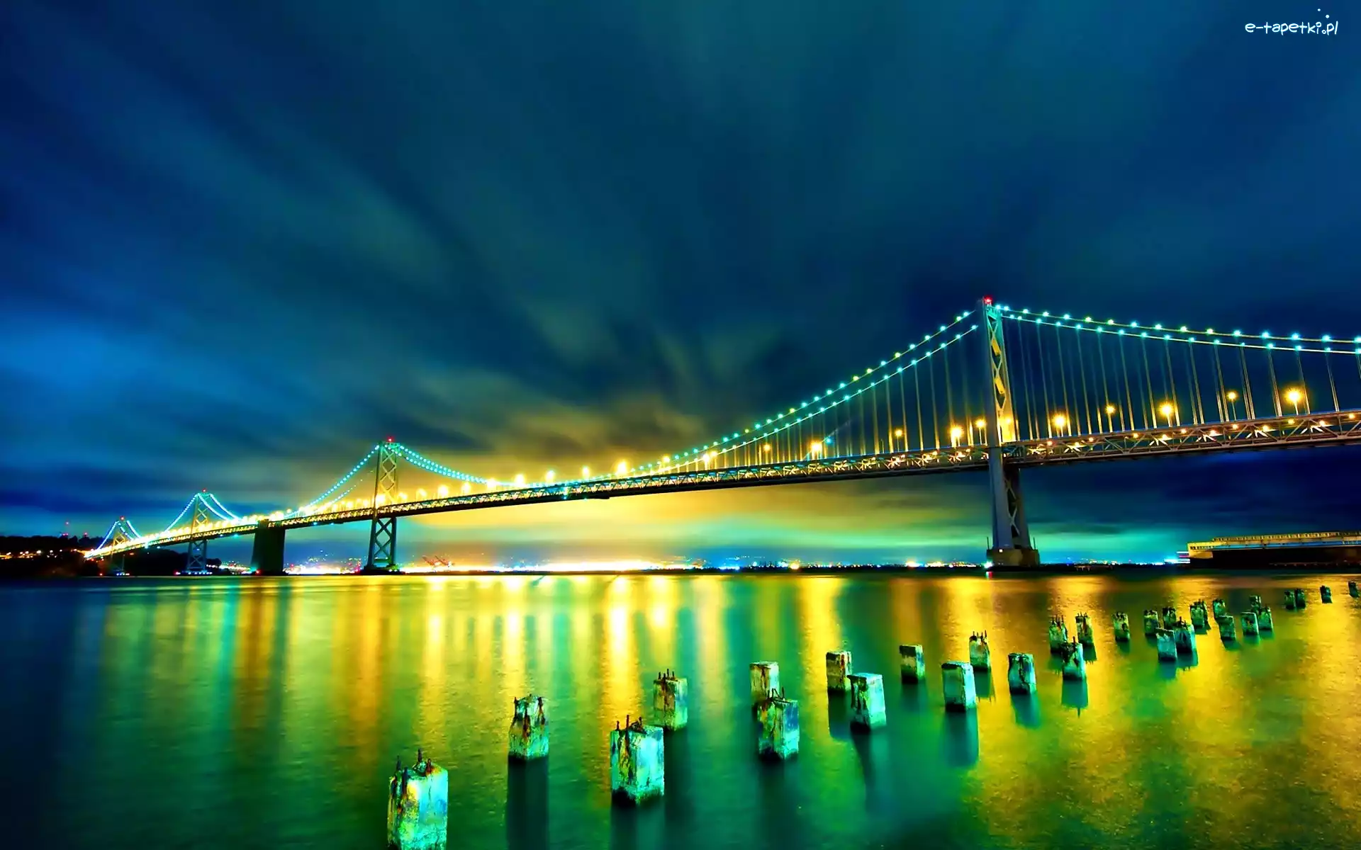 San Francisco, Most, Oświetlony
