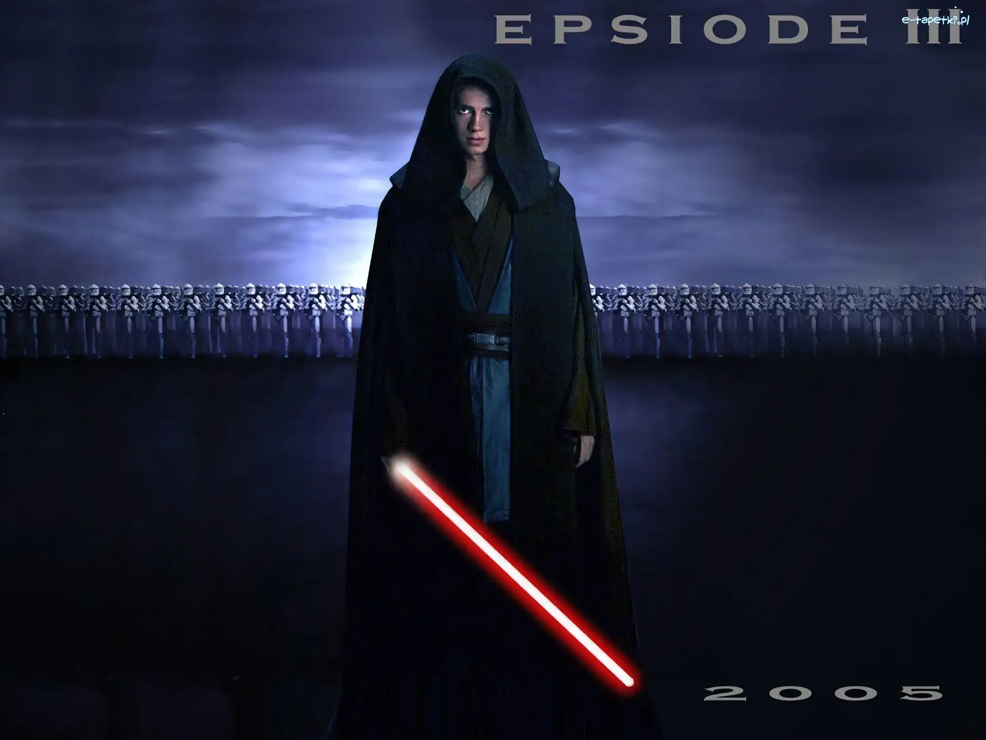 miecz, czarny strój, Hayden Christensen