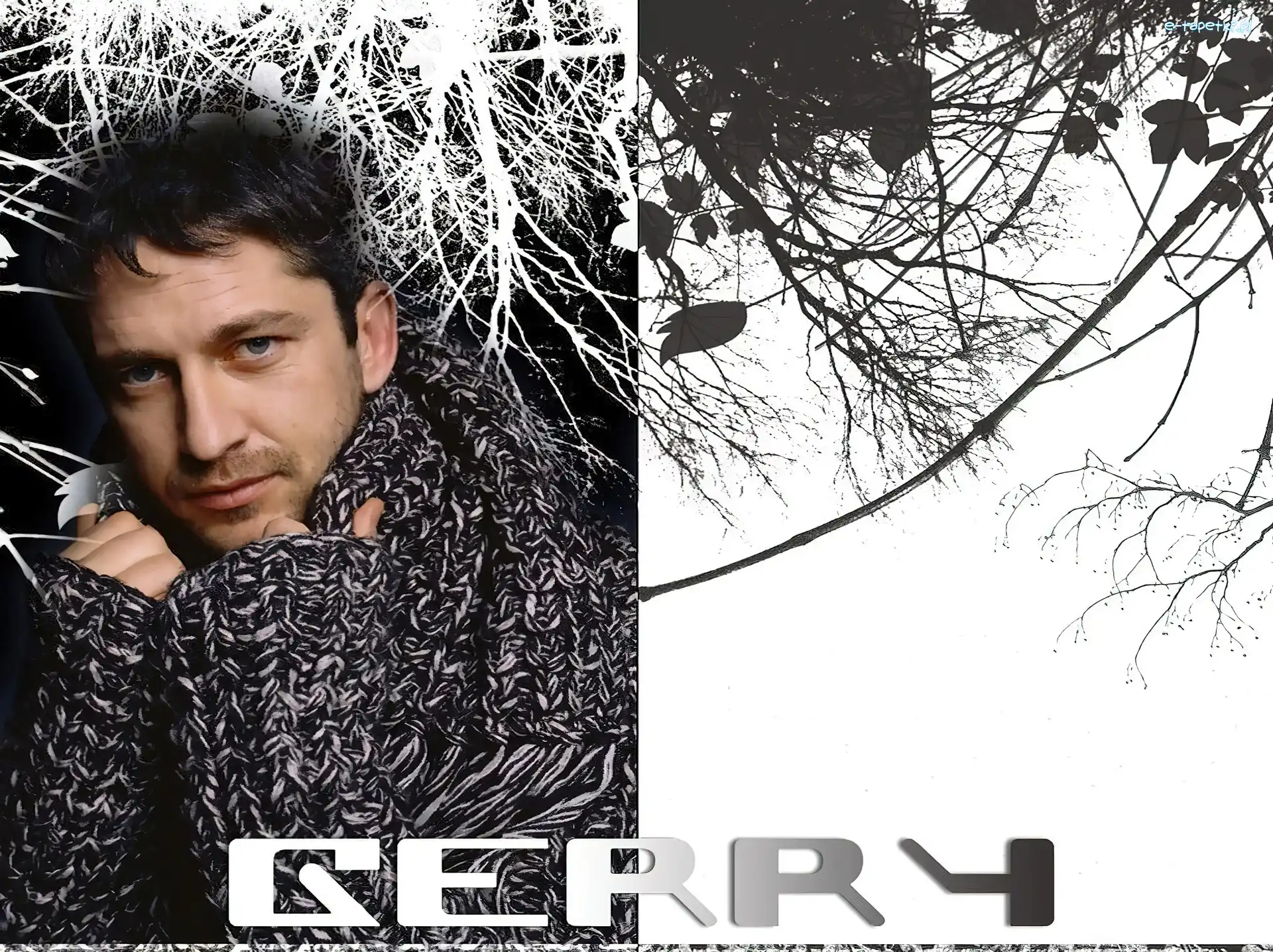 niebieskie oczy, sweter, Gerard Butler