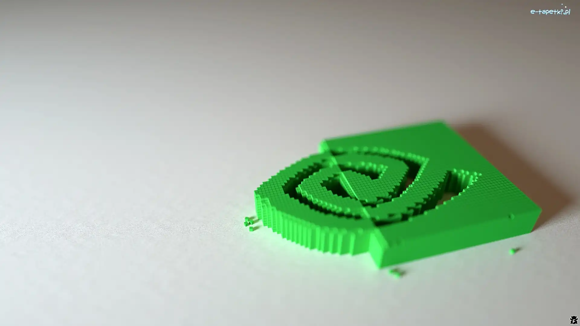 Klocki, Układanka, 3D, Zielone