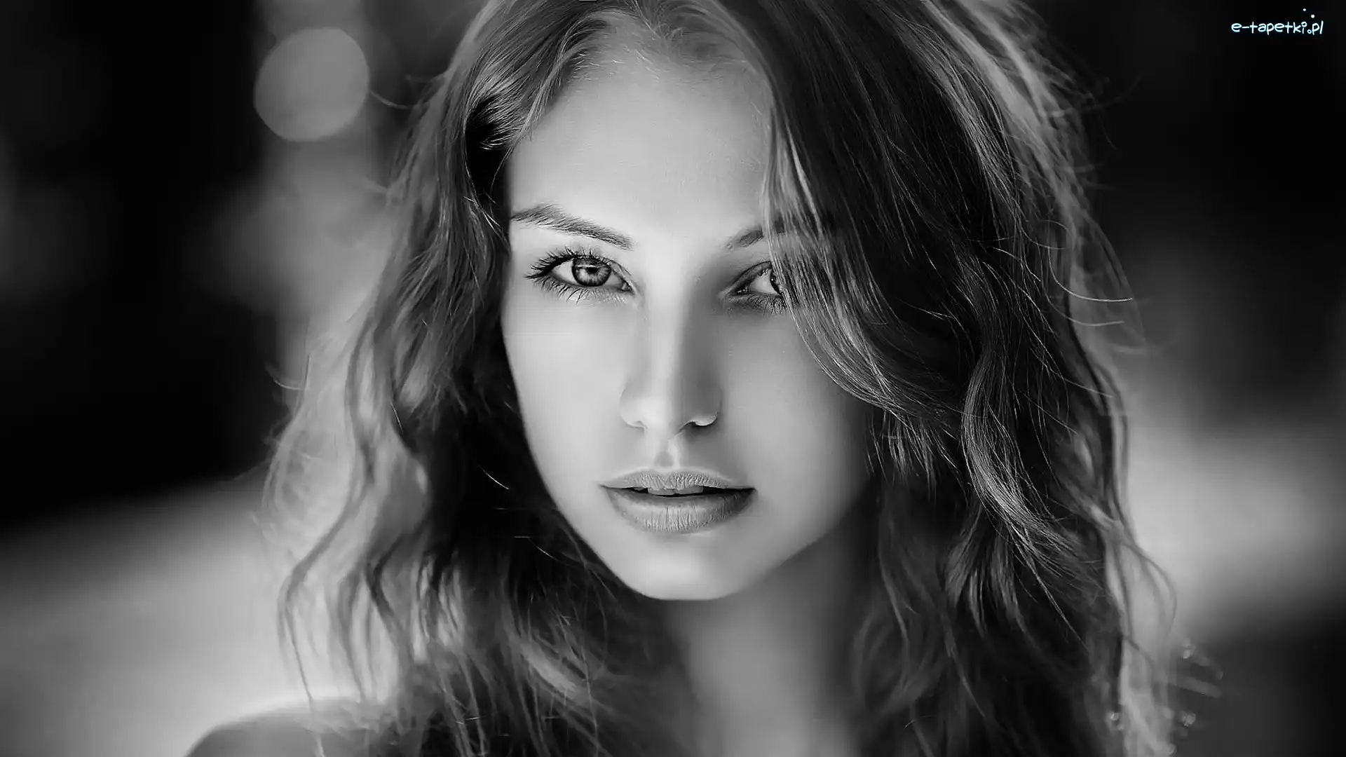 Modelka, Blondynka, Makijaż, Twarz, Kobieta, Lea Cuvillier, Czarno-Białe
