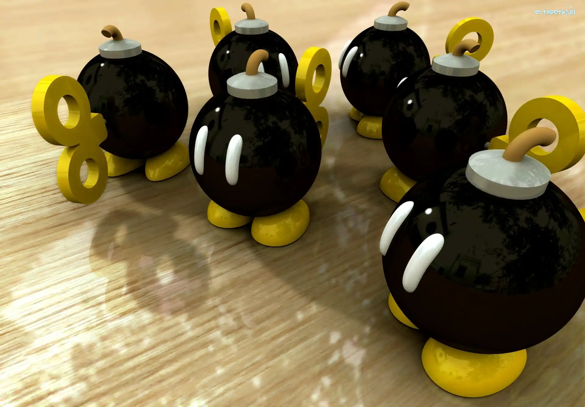 Czarne, Kulki, Stojące, 3D