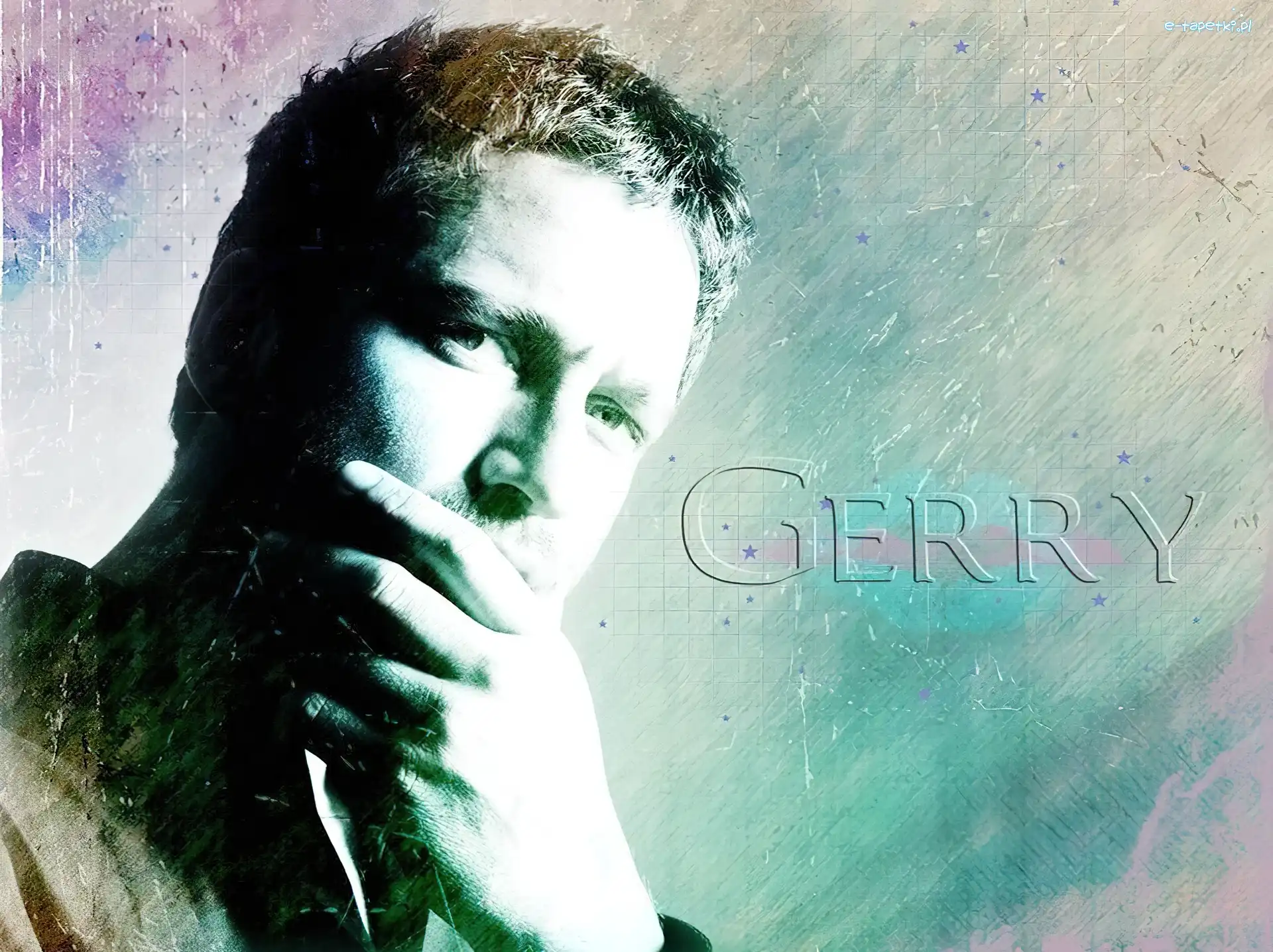 ręka, twarz, Gerard Butler