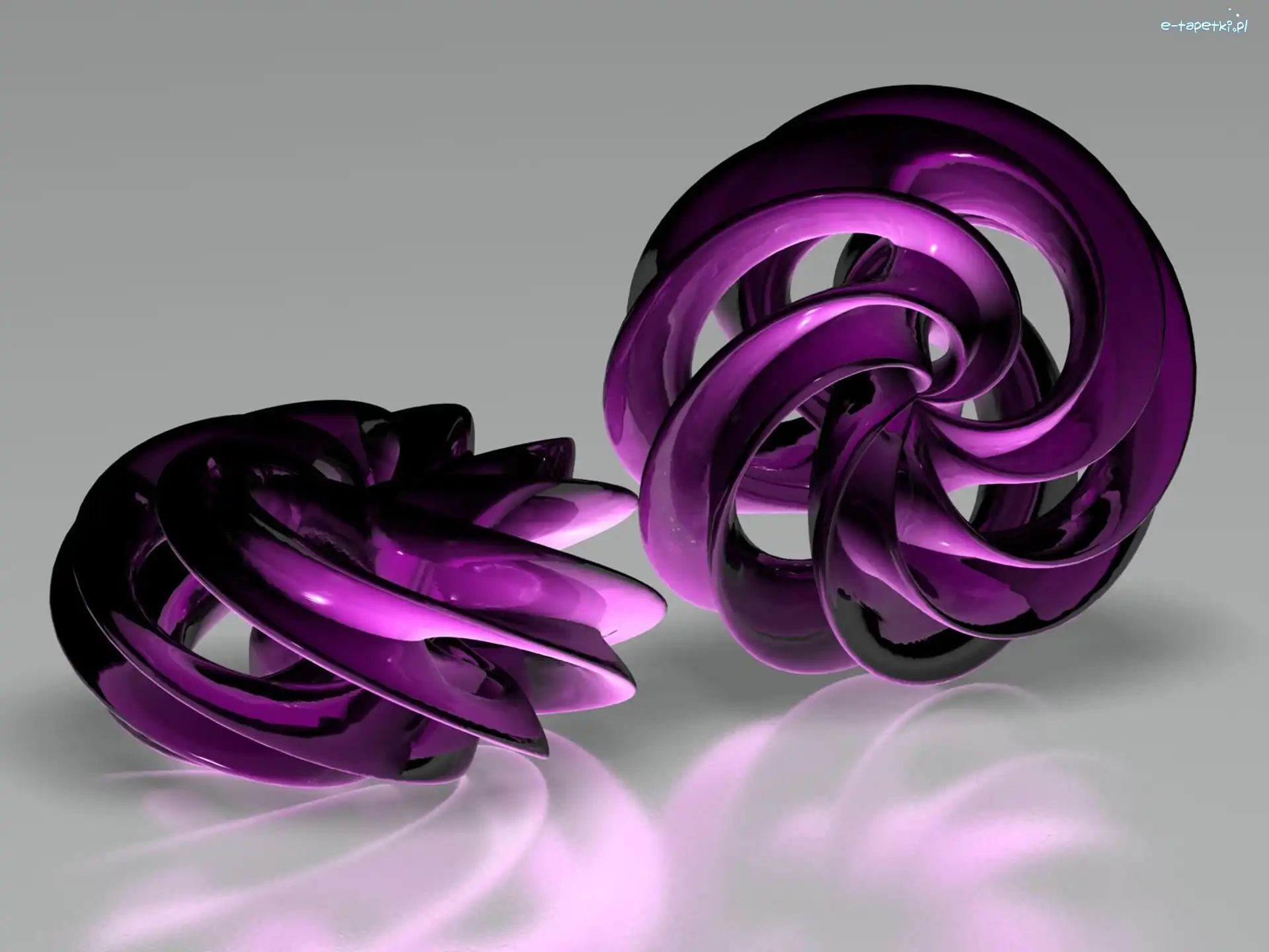 Kule, Purpurowe, Grafika 3D