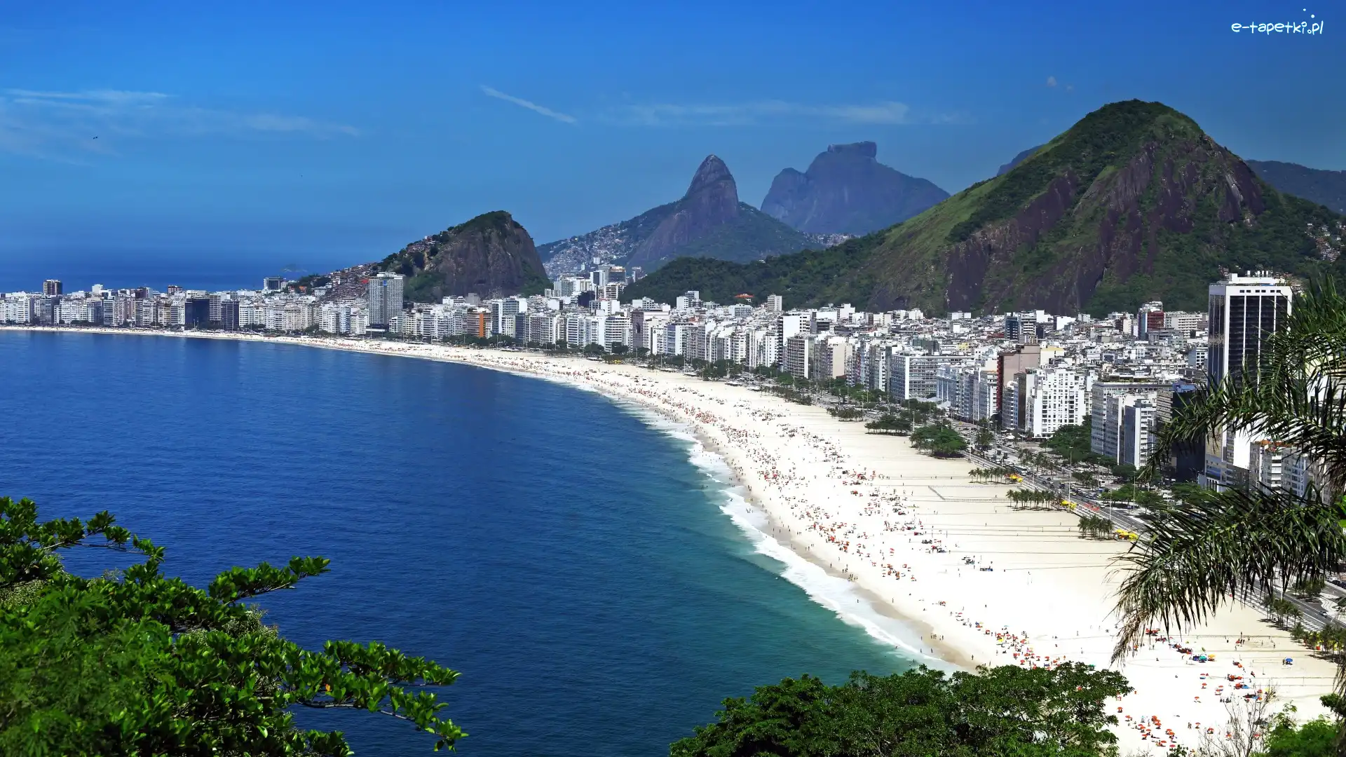 Brazylia, Morze, Rio de Janerio, Z lotu ptaka, Plaża