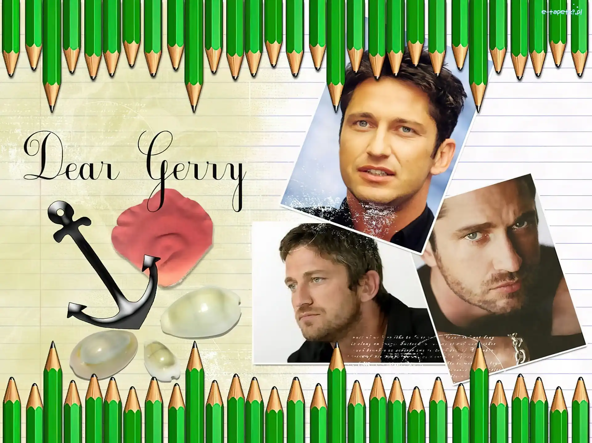 kotwica, ołówek, Gerard Butler