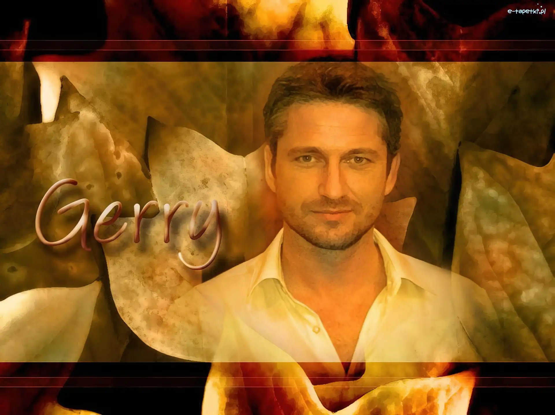 biała koszula, Gerard Butler