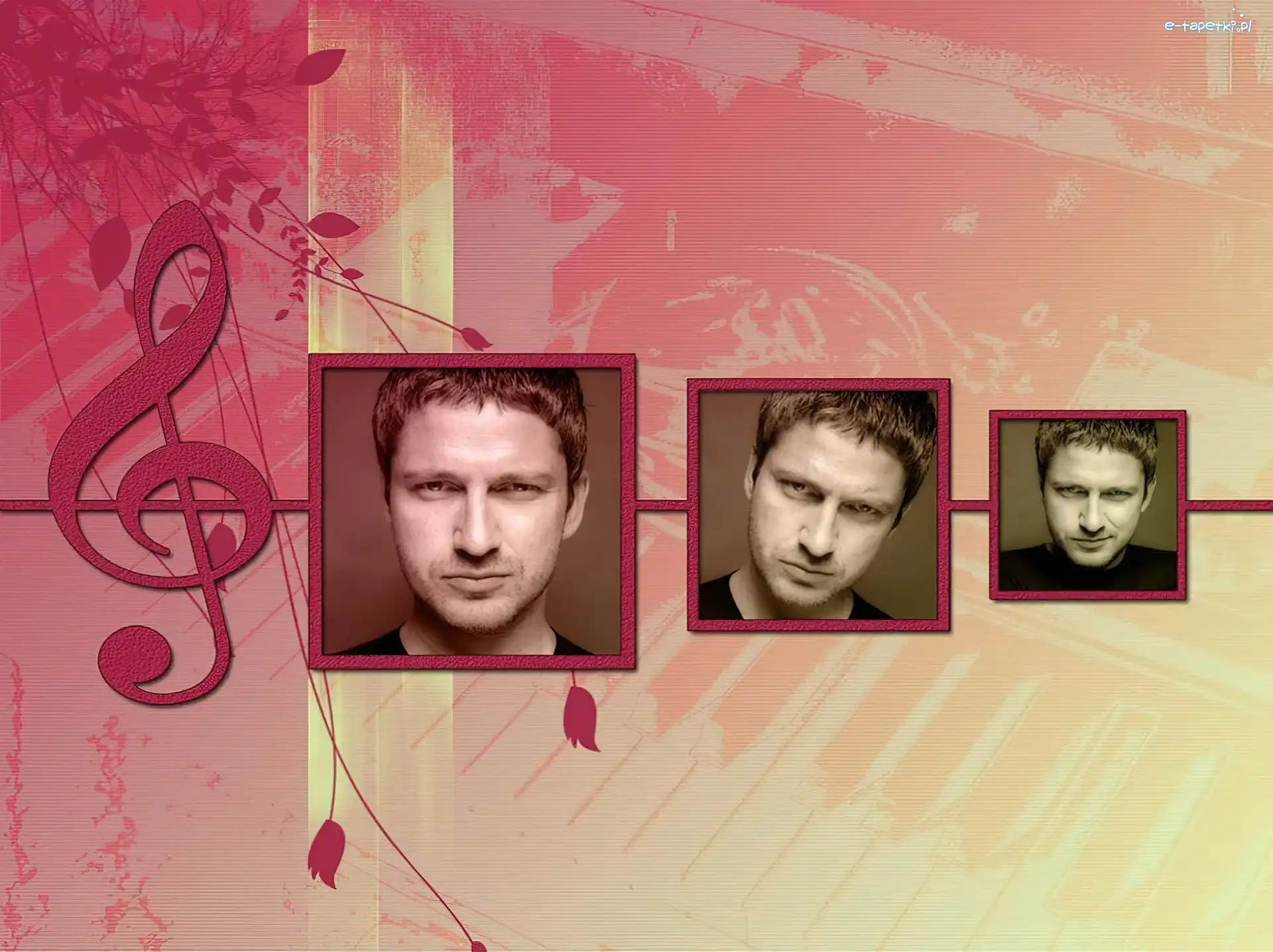 twarz, klucz wiolinowy, Gerard Butler