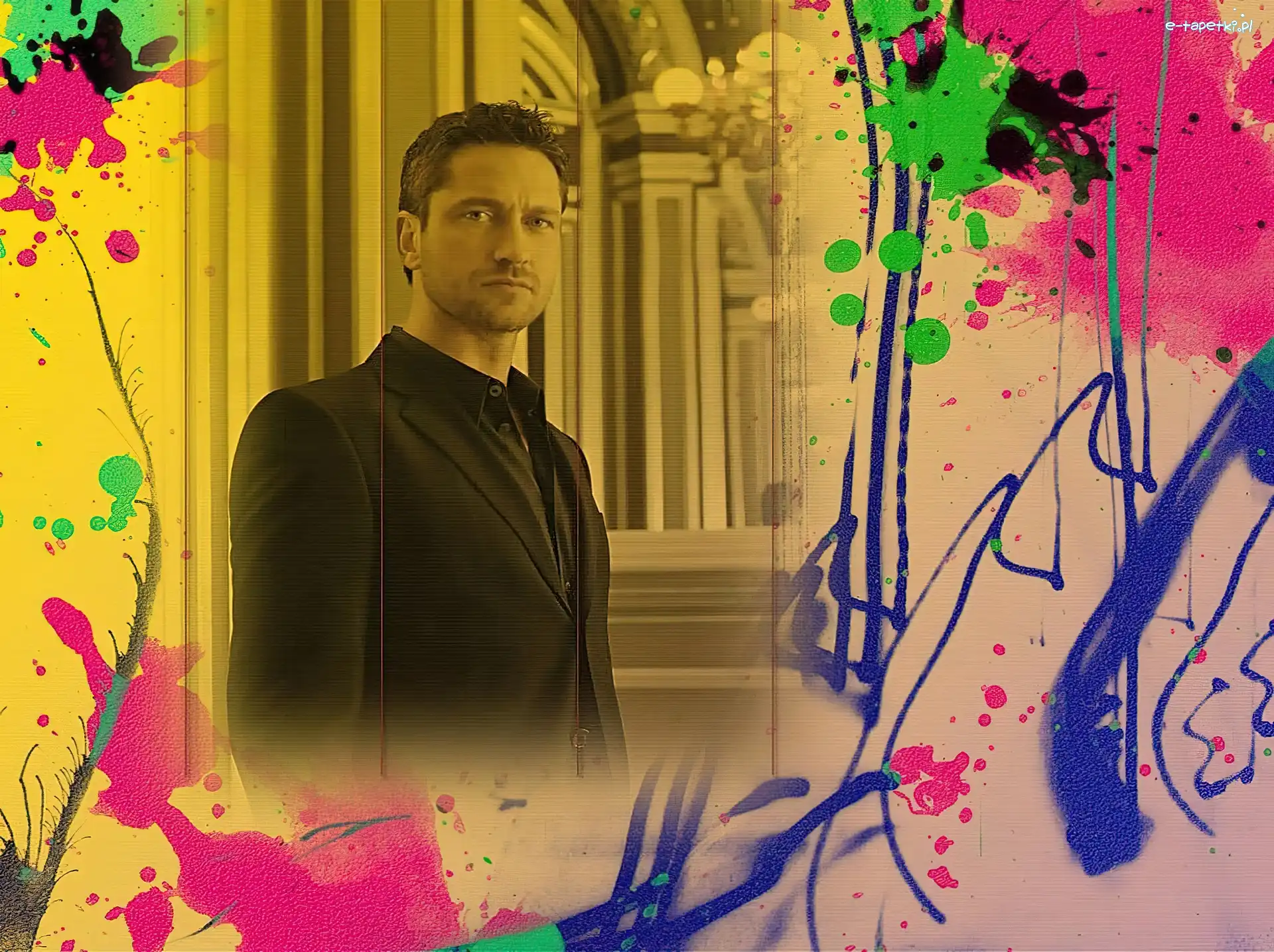czarny strój, Gerard Butler
