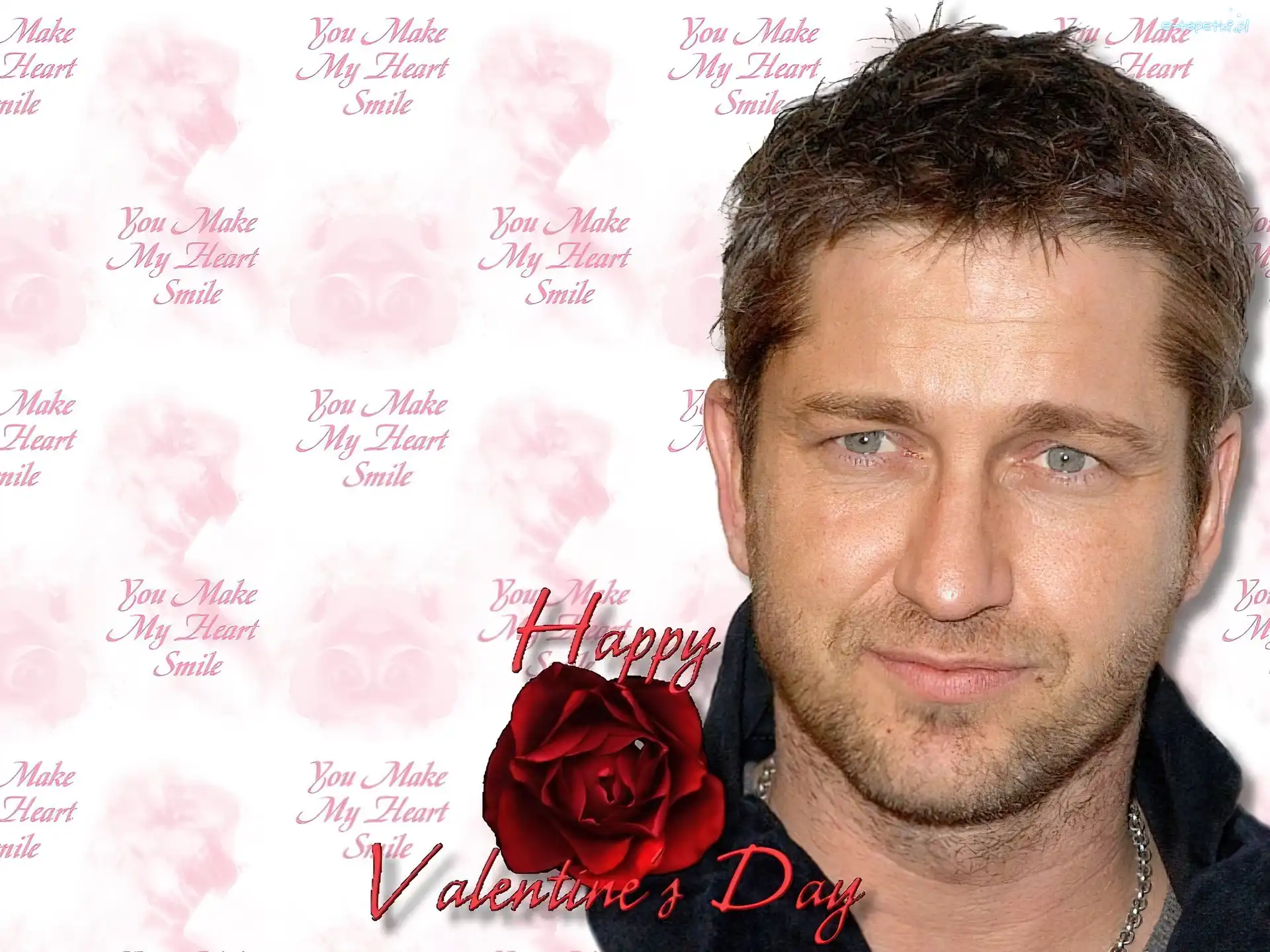 róża, niebieskie oczy, Gerard Butler