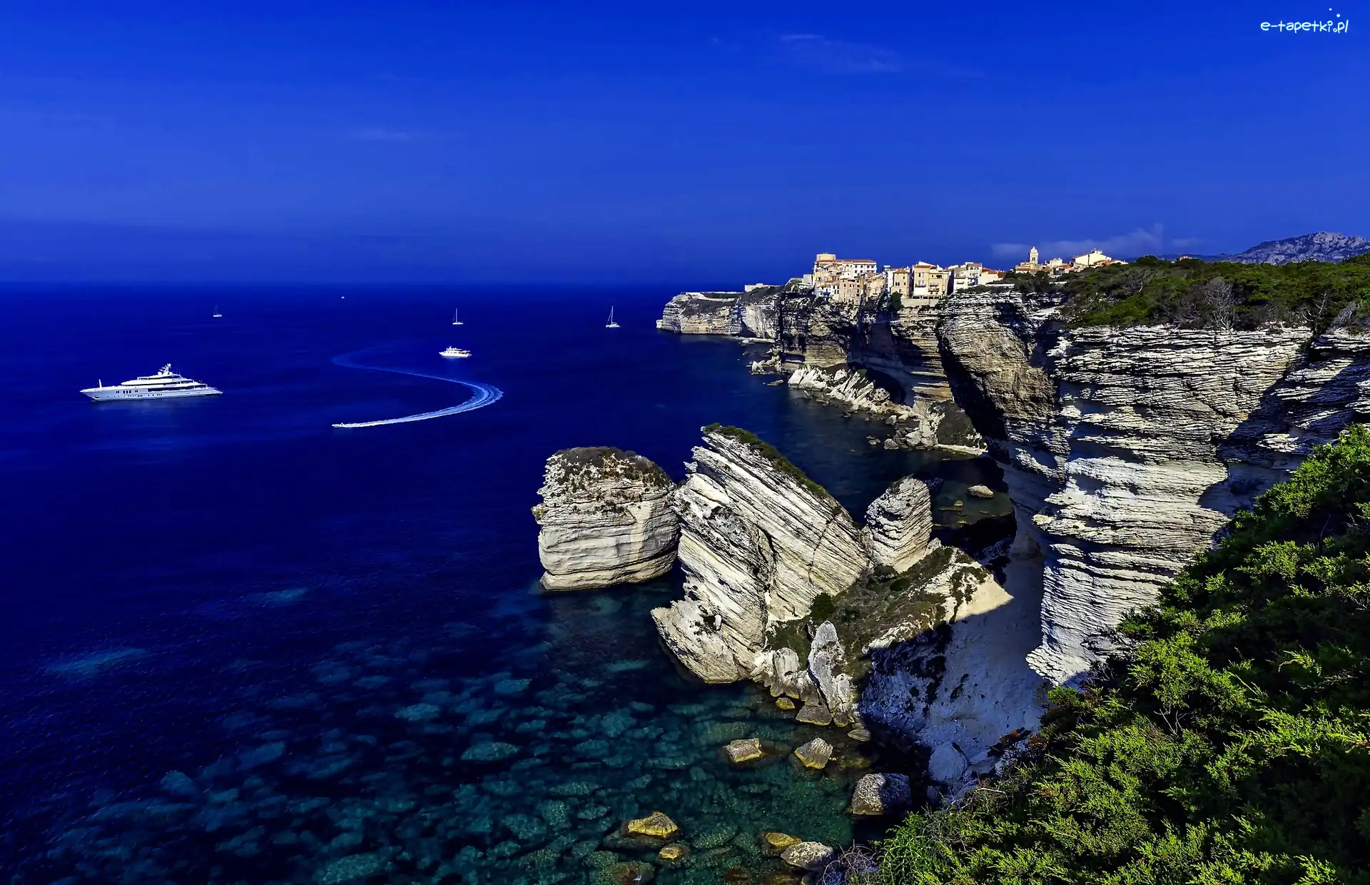 Bonifacio, Francja, Korsyka, Wybrzeże, Morze Śródziemne