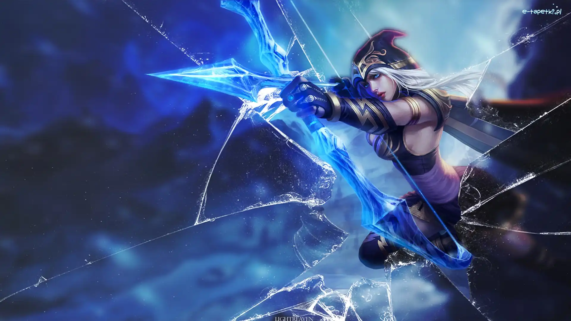 Pęknięty, Of, Legends, Ekran, League, Ashe