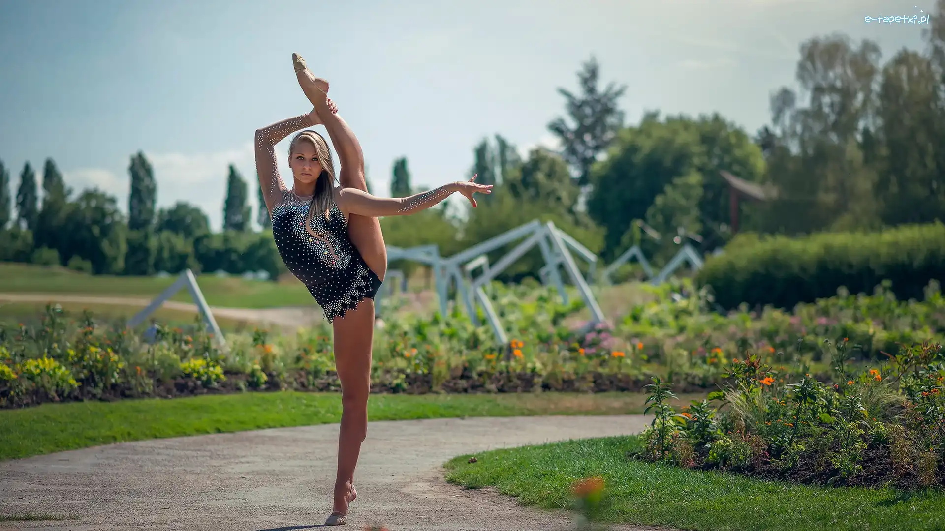 Park, Lekkoatletyka, Dziewczyna, Artystyczna, Gimnastyka