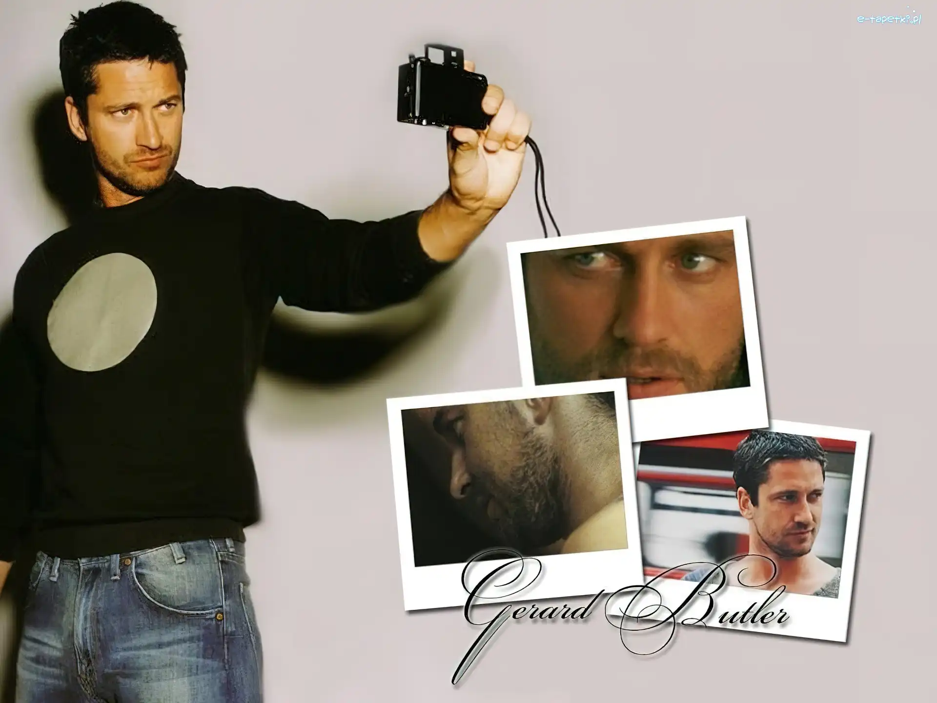fotki, aparat, Gerard Butler