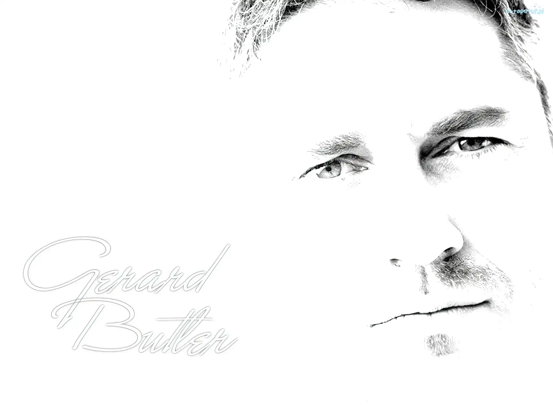 usta, oczy, Gerard Butler