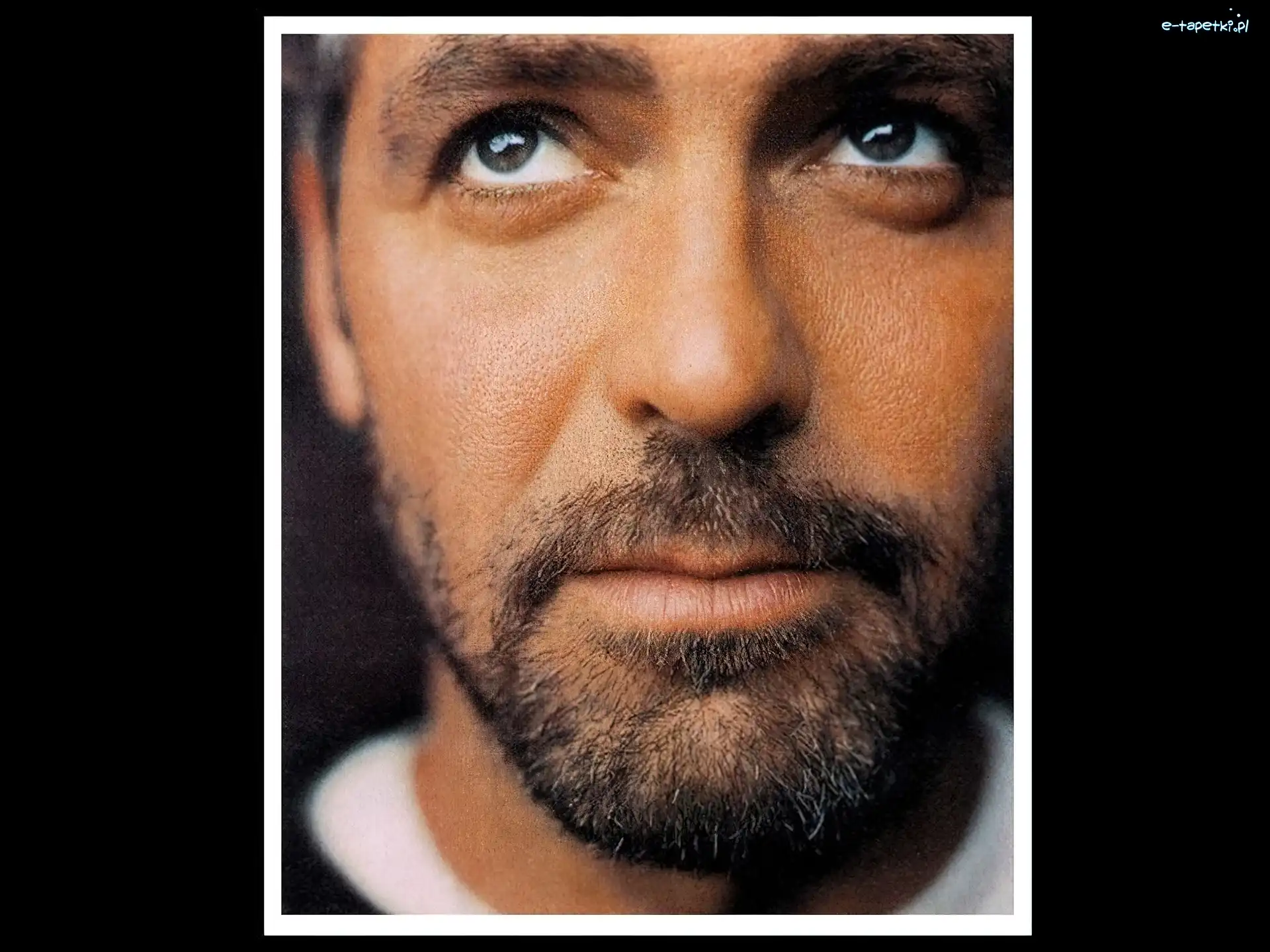 wąsy, broda, George Clooney