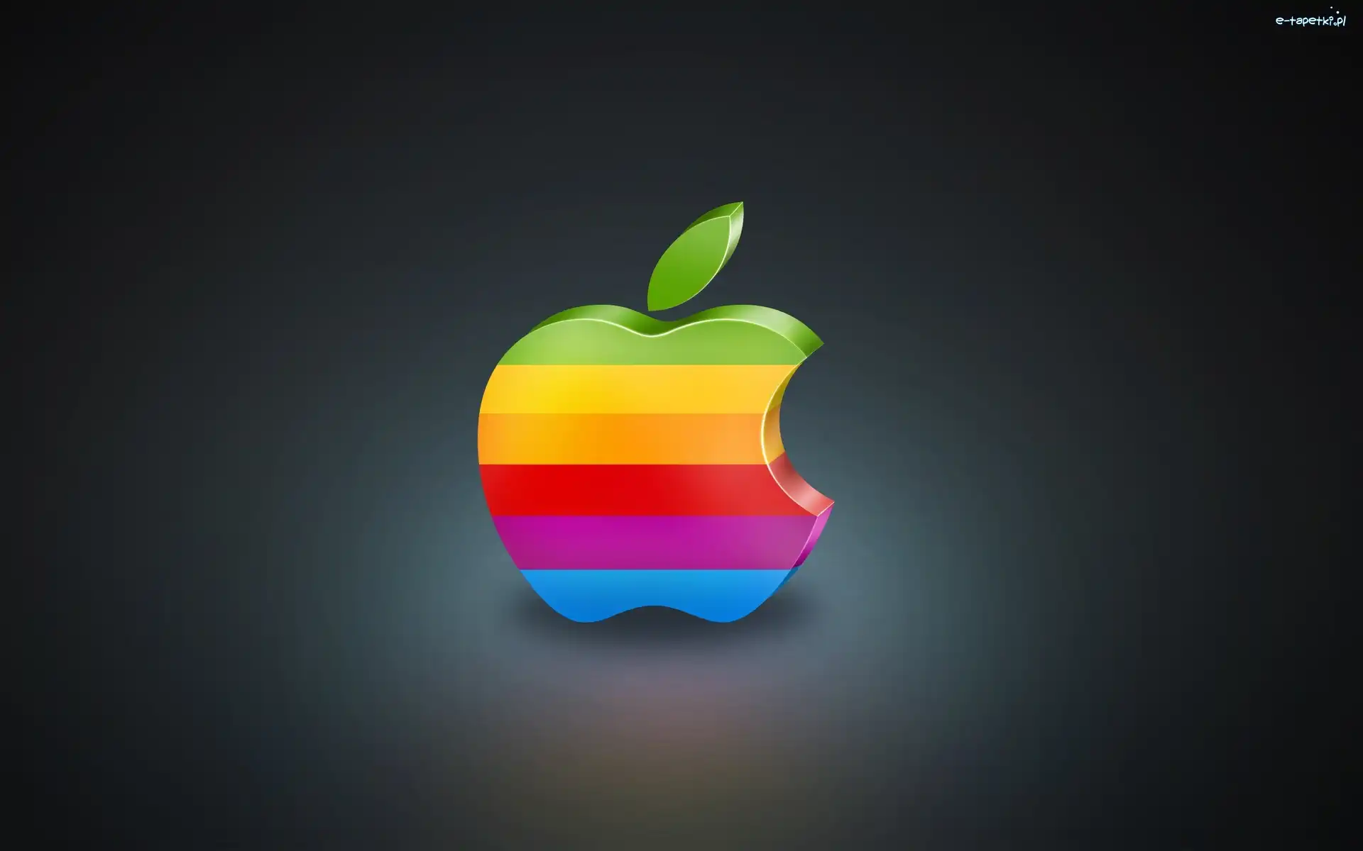 Kolorowe, Apple, Logo, 3D, Tęcza