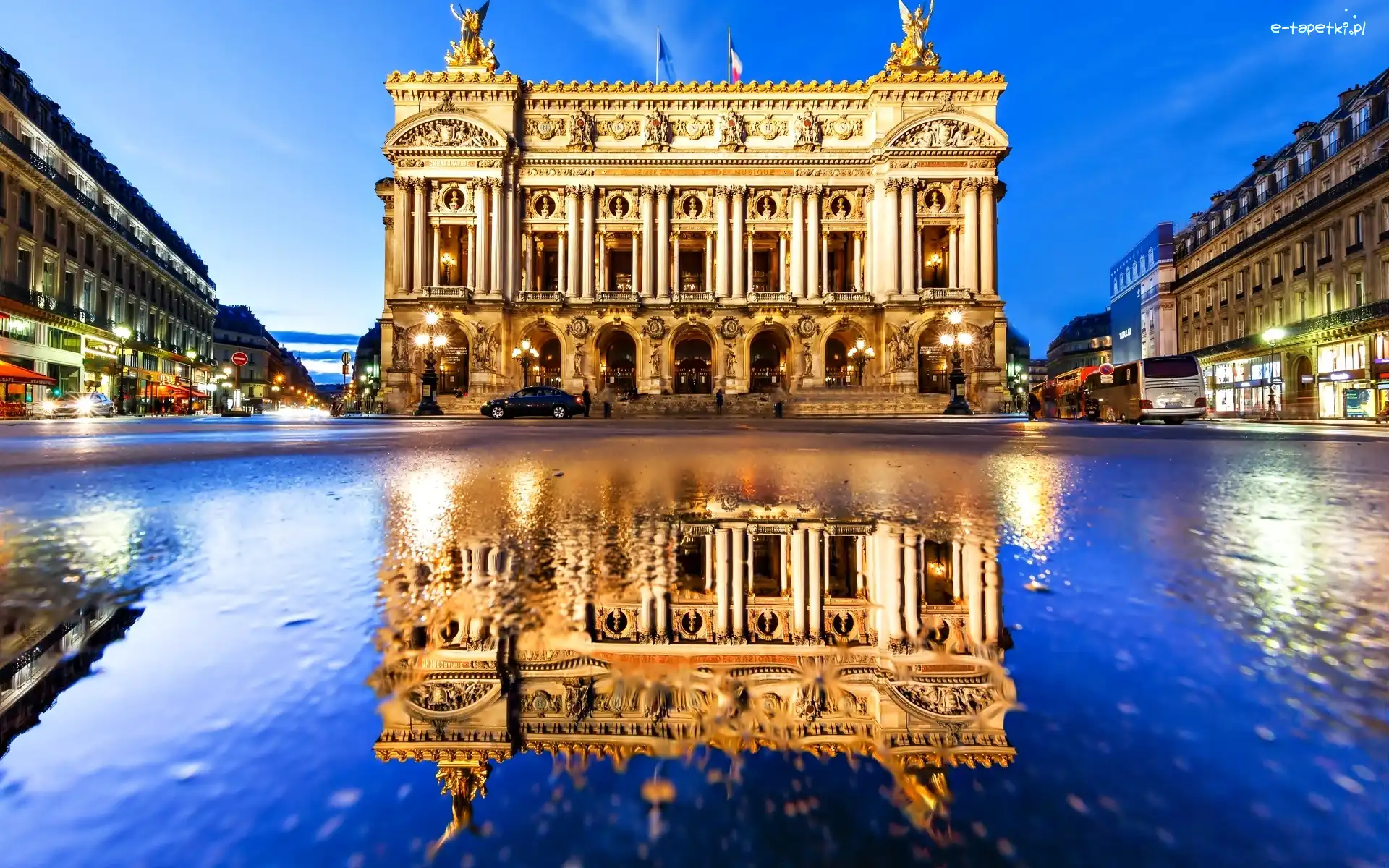 Paryż, Odbicie, Opera Palais Garnier, Francja