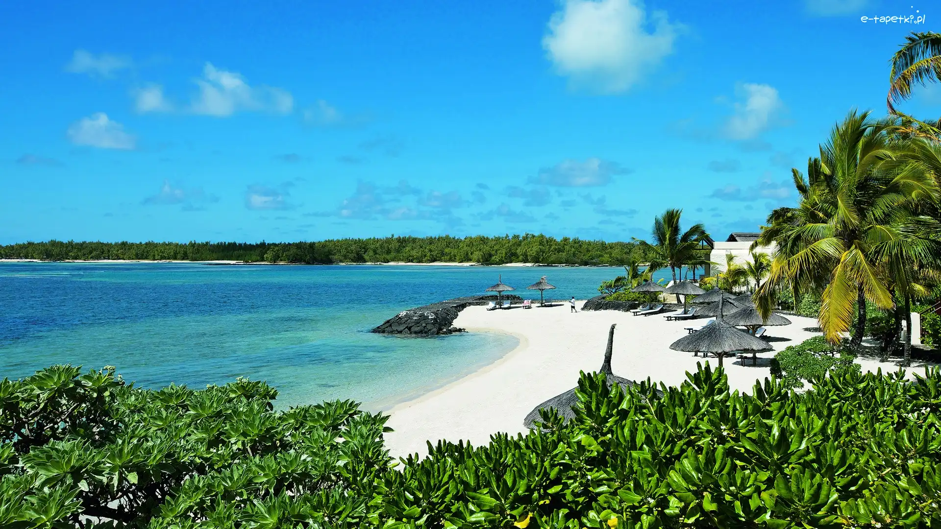 Plaża, Niebo, Ocean, Mauritius