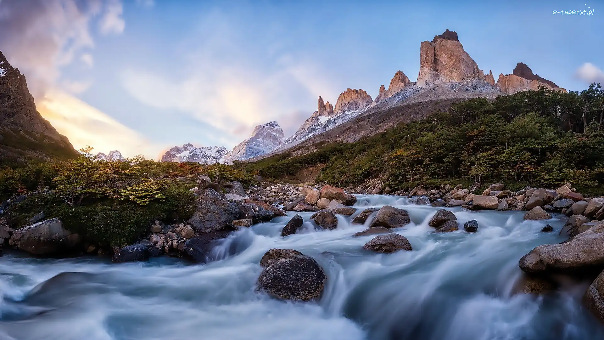 Rzeka, Chile, Kamienie, Góry