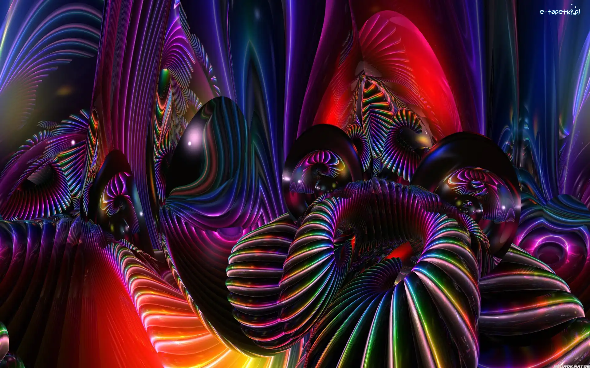 Abstrakcja, Się, Niekończące, Grafika, Spirale