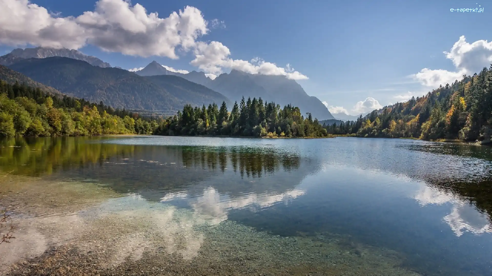 Góry, Chmury, Lasy, Jezioro