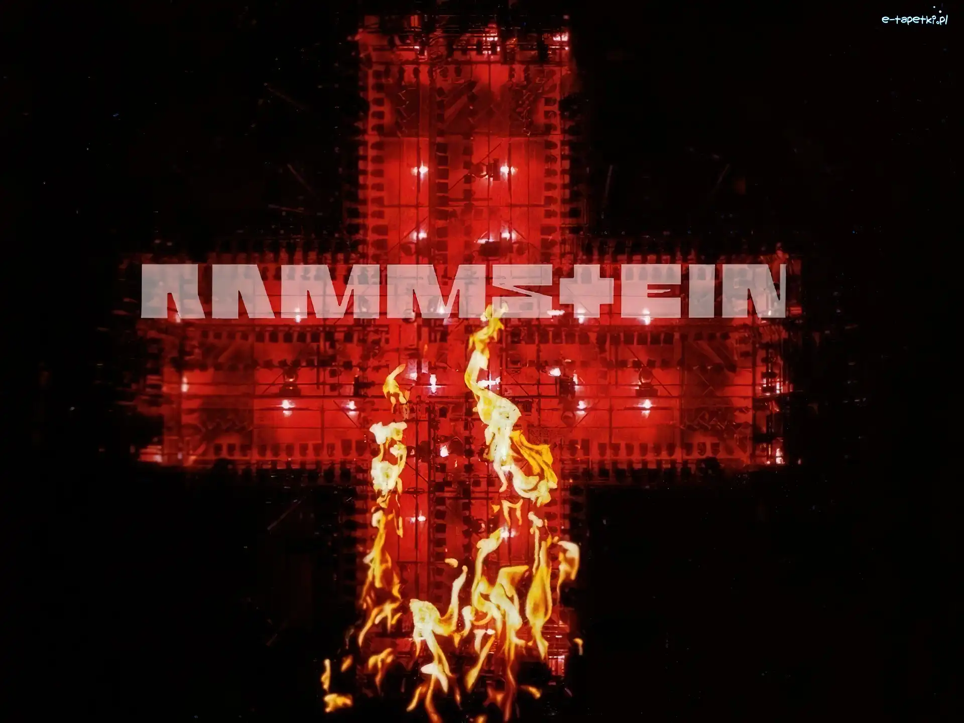 płomień, krzyż , Rammstein