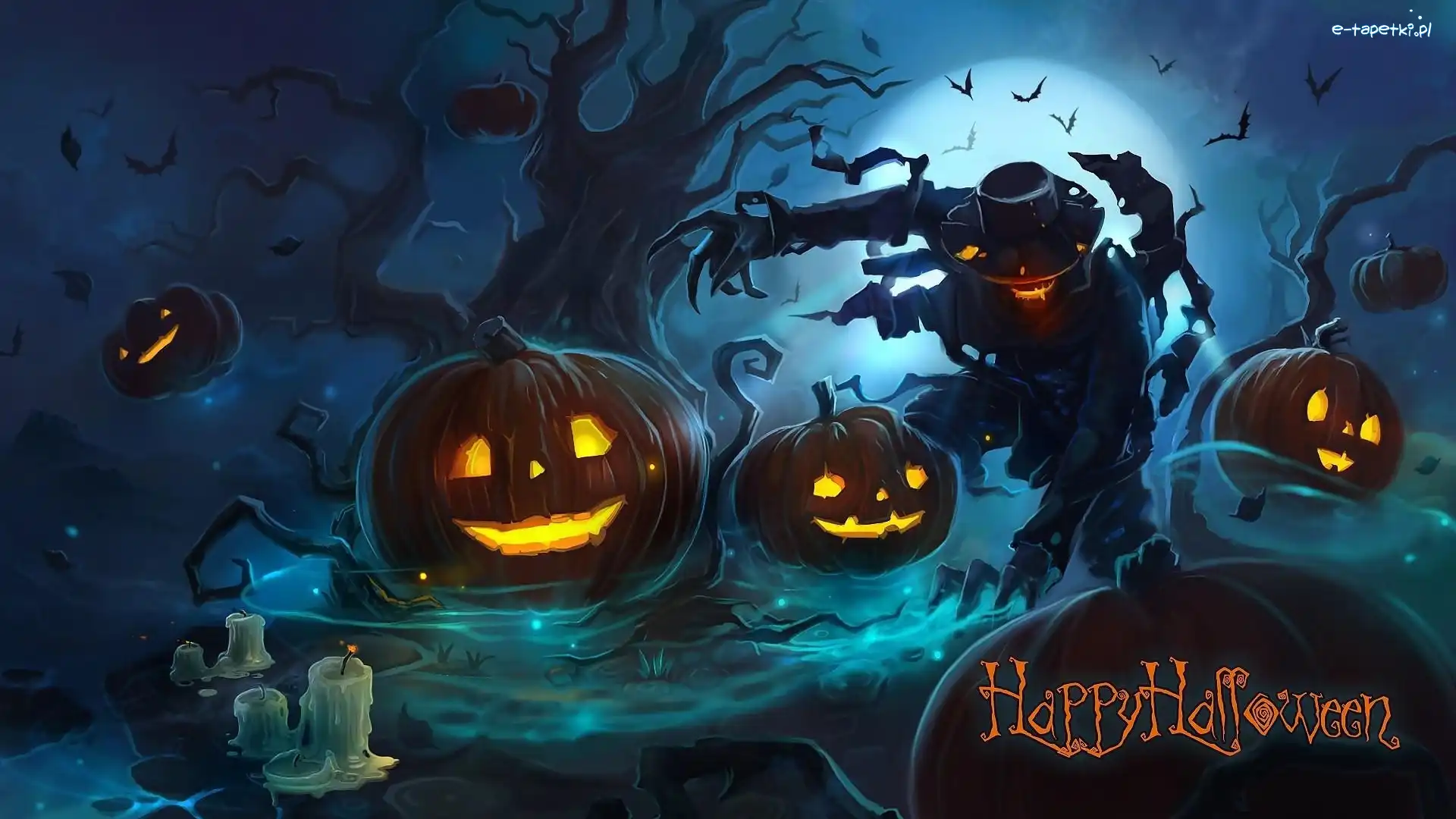 Halloween, Świece, Dynie