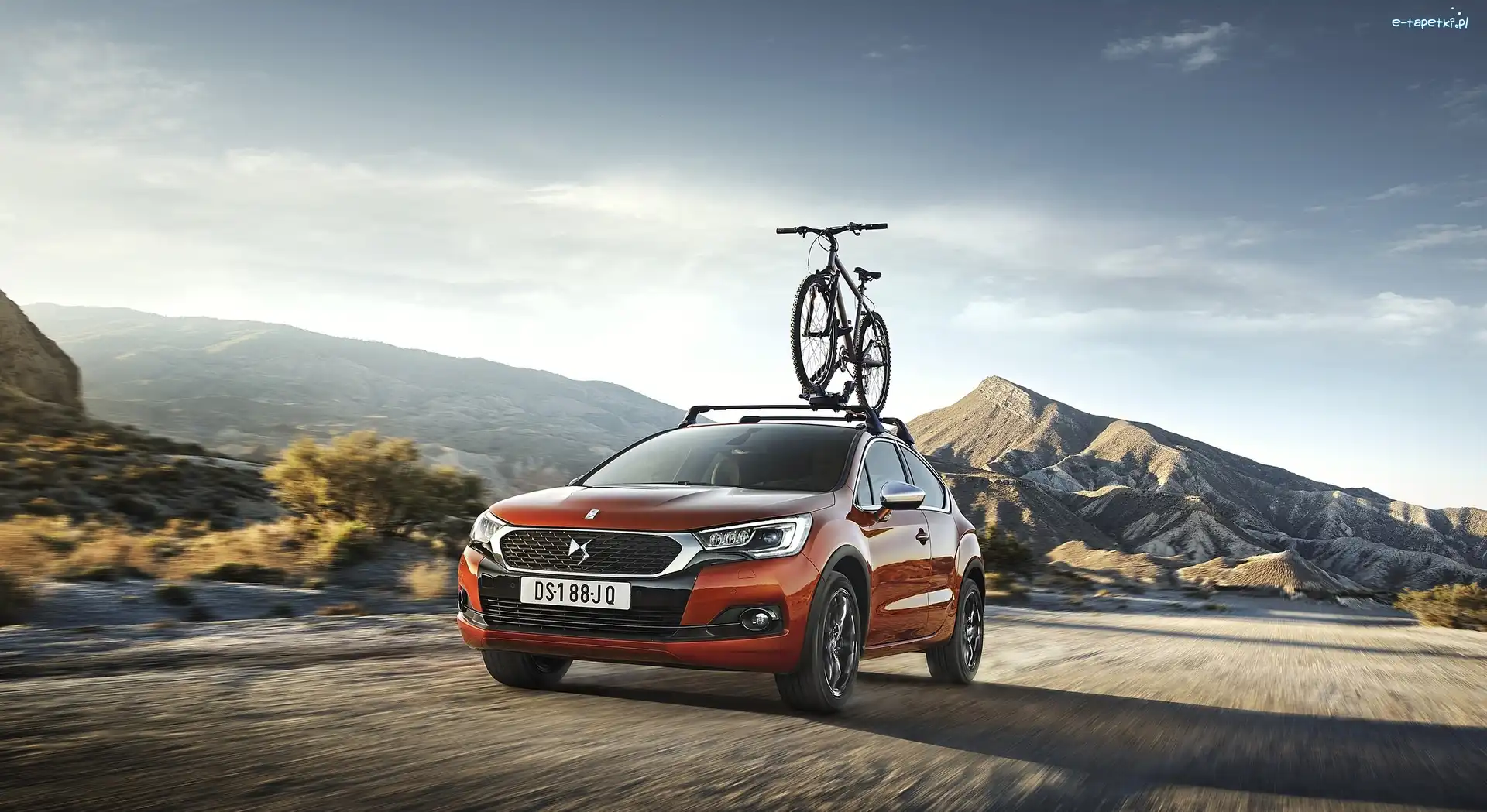 Citroen, Droga, DS4, Rower, Góry