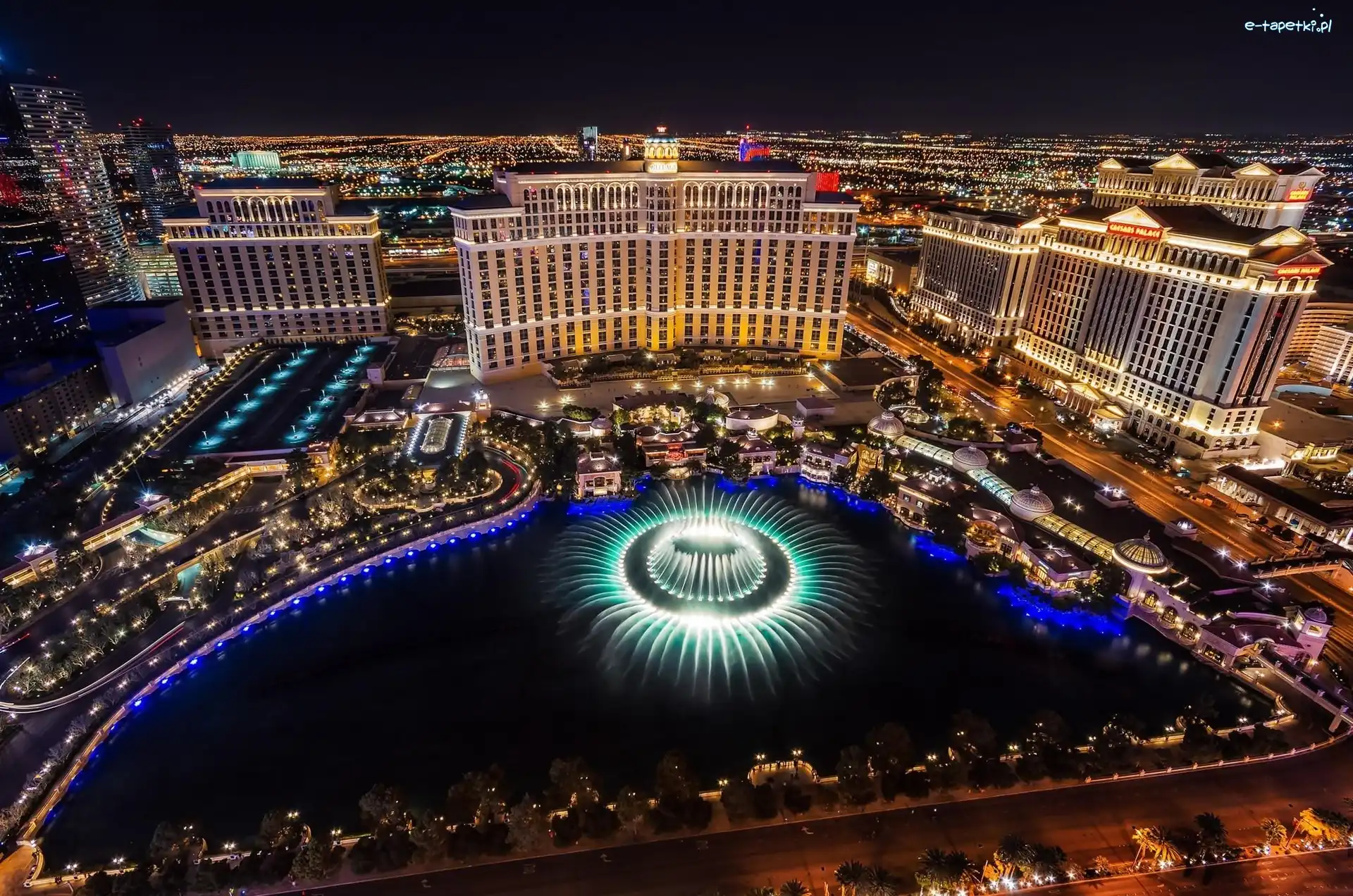 Hotel Bellagio, Fontanna, Kasyna, USA, Las Vegas